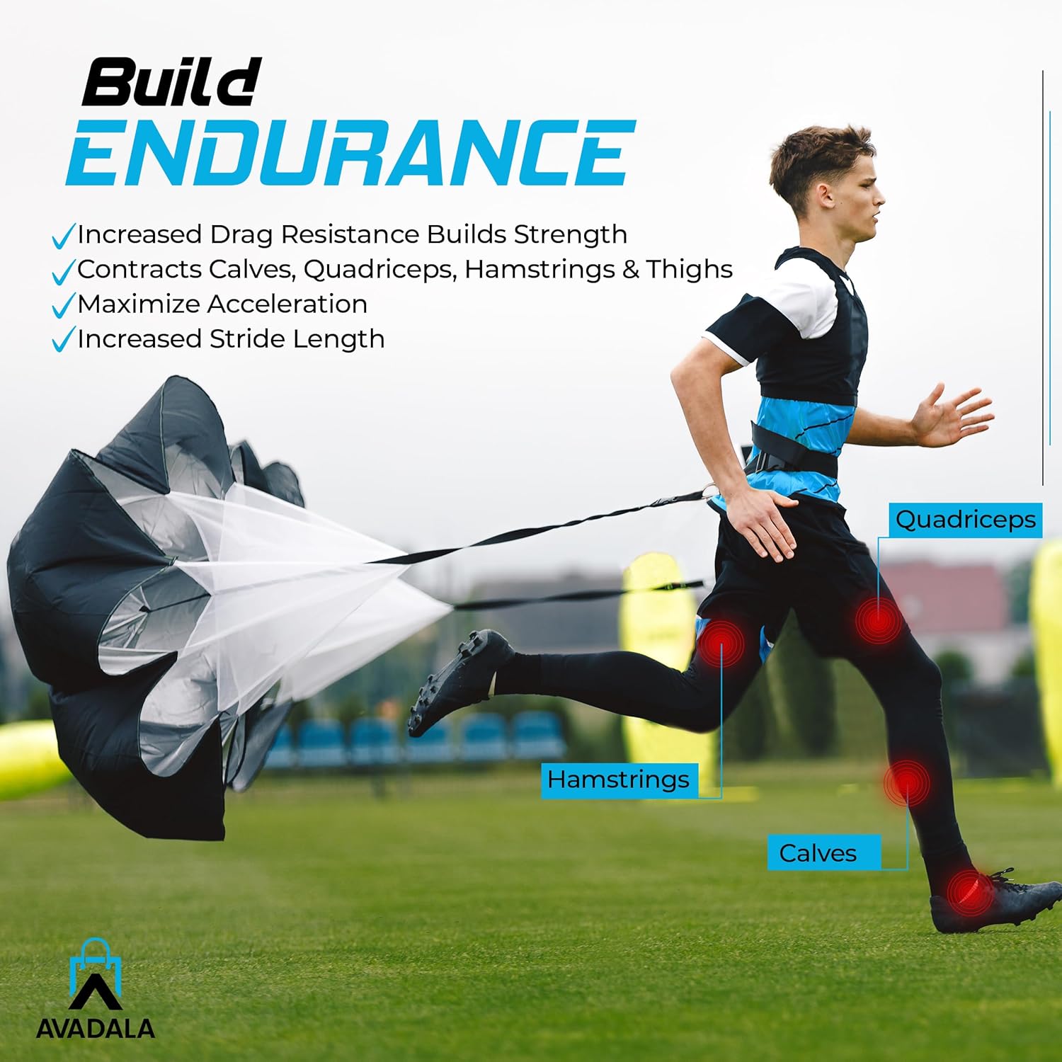 22 Piece Speed Agility Kit Ladders Hurdles Cones Parachutes