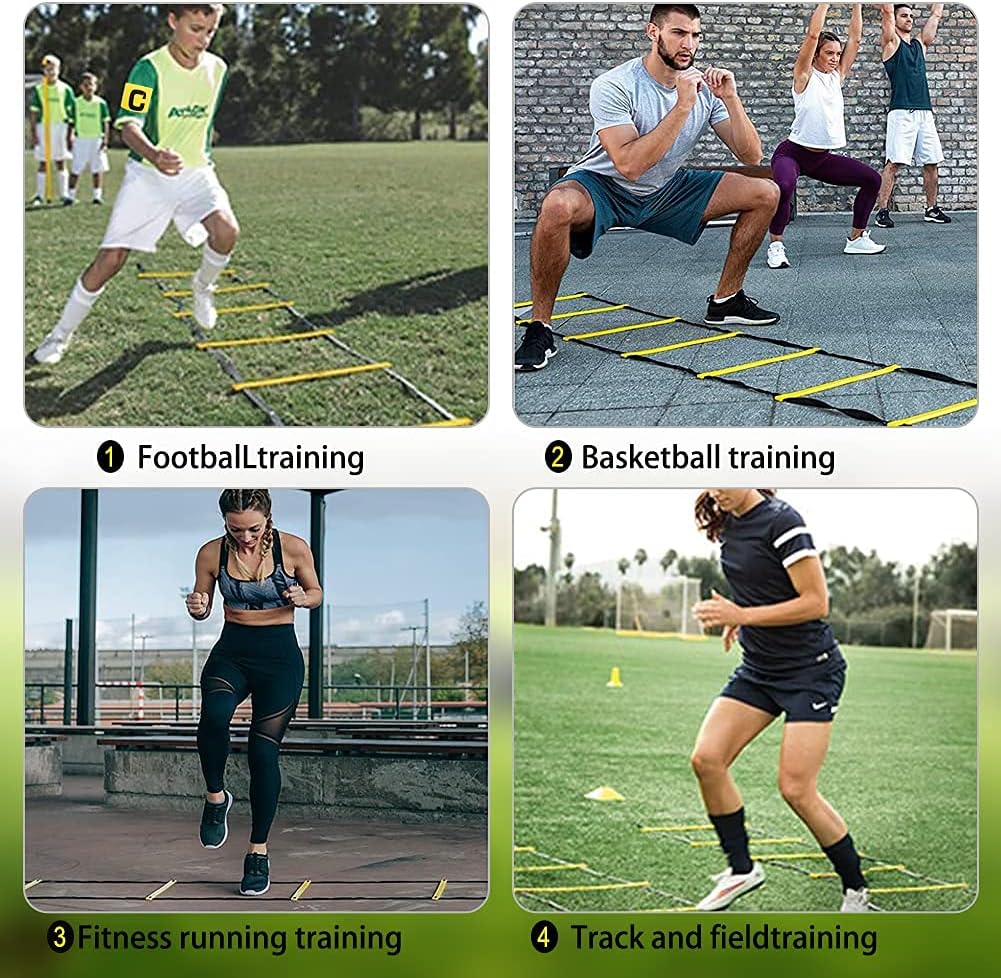 Soccer Speed Agility Training Set 12 Cones Soccer Kick Trainer