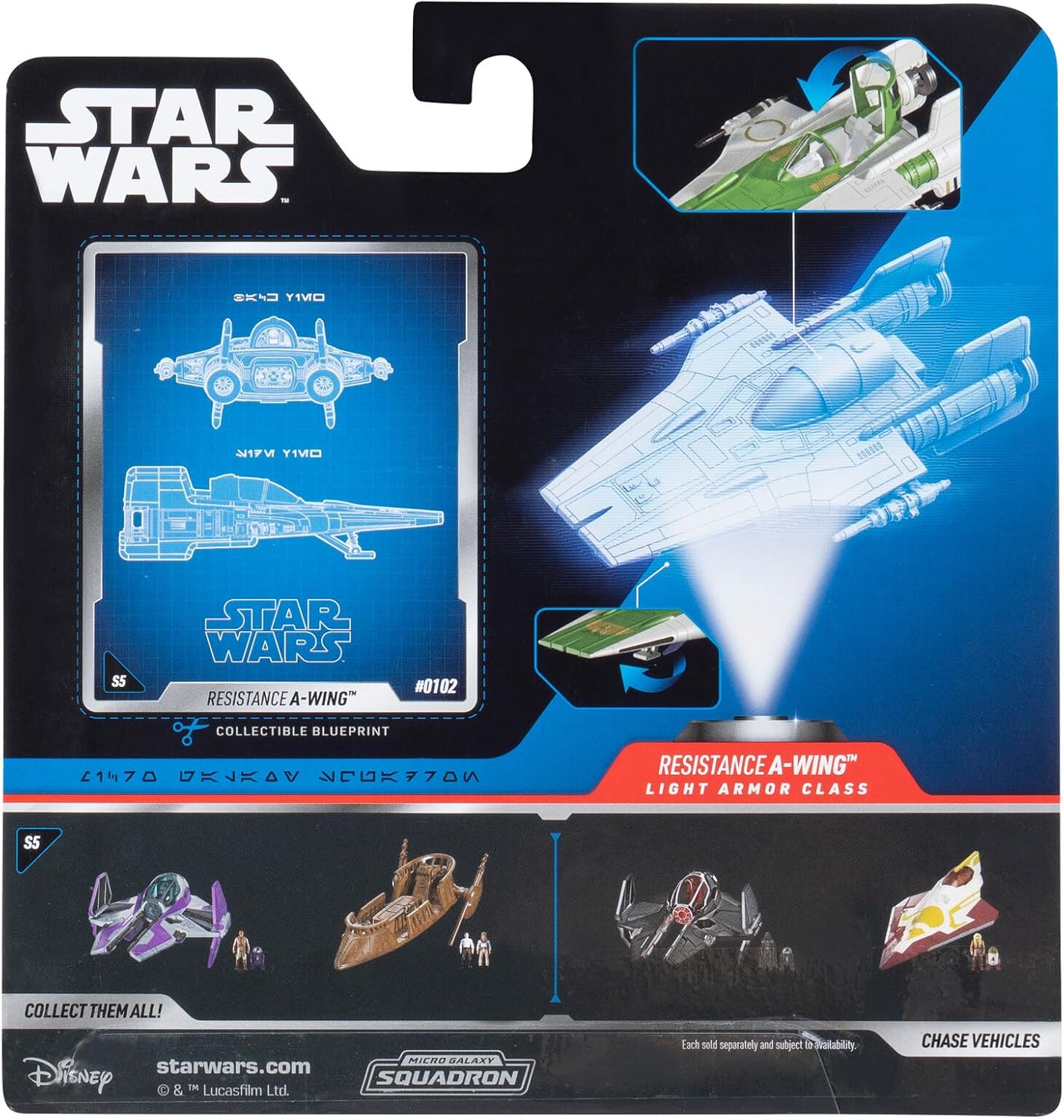 3" Star Wars A-Wing Mystery Set, Vehicles with Accessories
