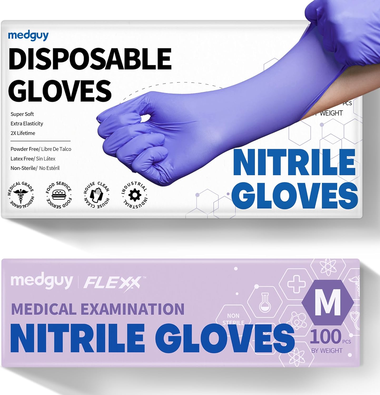 100 Piece Nitrile Exam Gloves