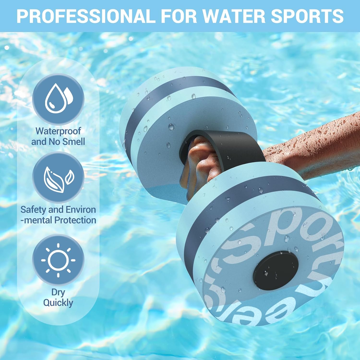 Water Aerobics Kit Dumbbells Belt