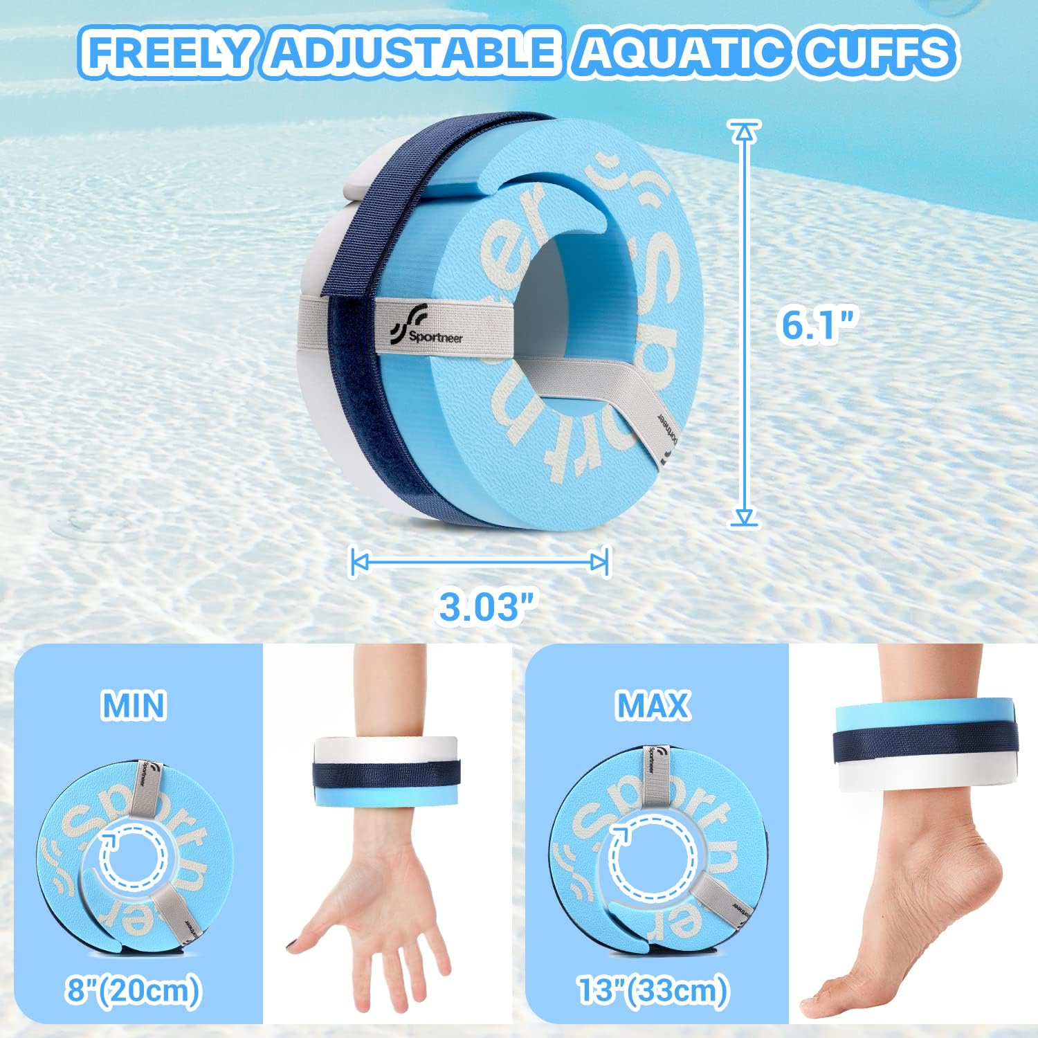 Water Aerobics Kit Dumbbells Belt