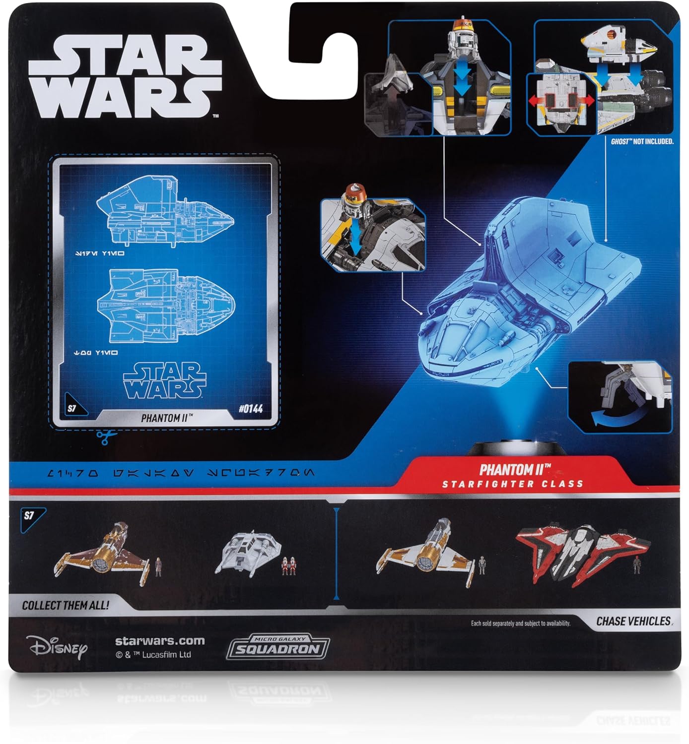 Star Wars Micro Galaxy Squadron Phantom II, 5-" Vehicle