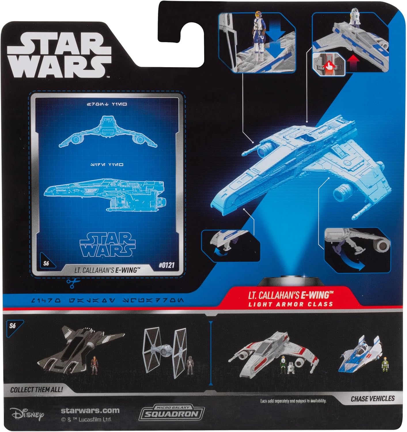 4.5" Star Wars Lt Callahan's E-Wing Series, with Figure