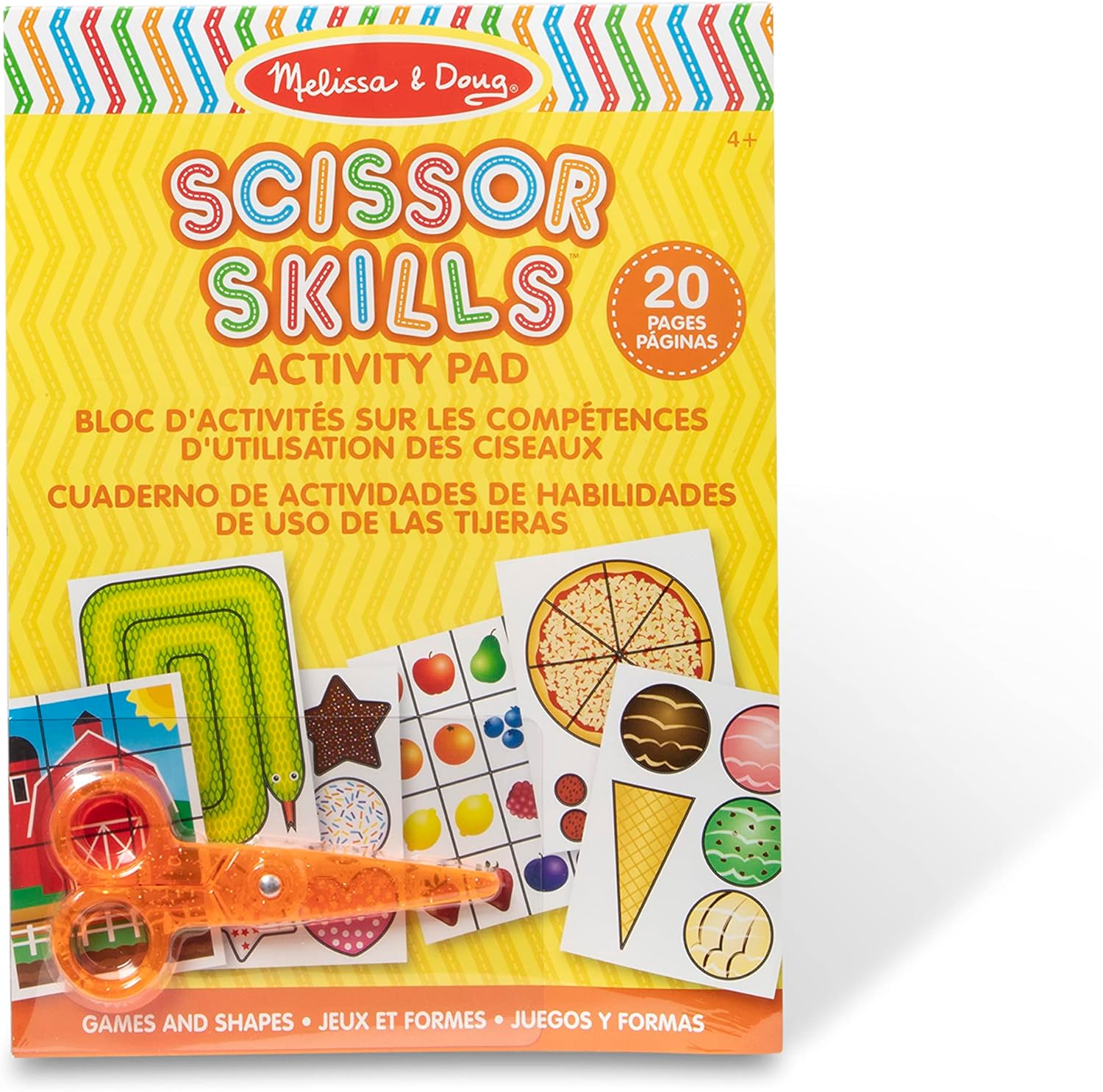 3 Kids Safety Scissors with 100 Pcs Paper Cutting For Paper Craft Supplies, Kids Preschool Training Scissors, Art Craft Plastic Scissors for School Supplies and Scrapbooking Supplies