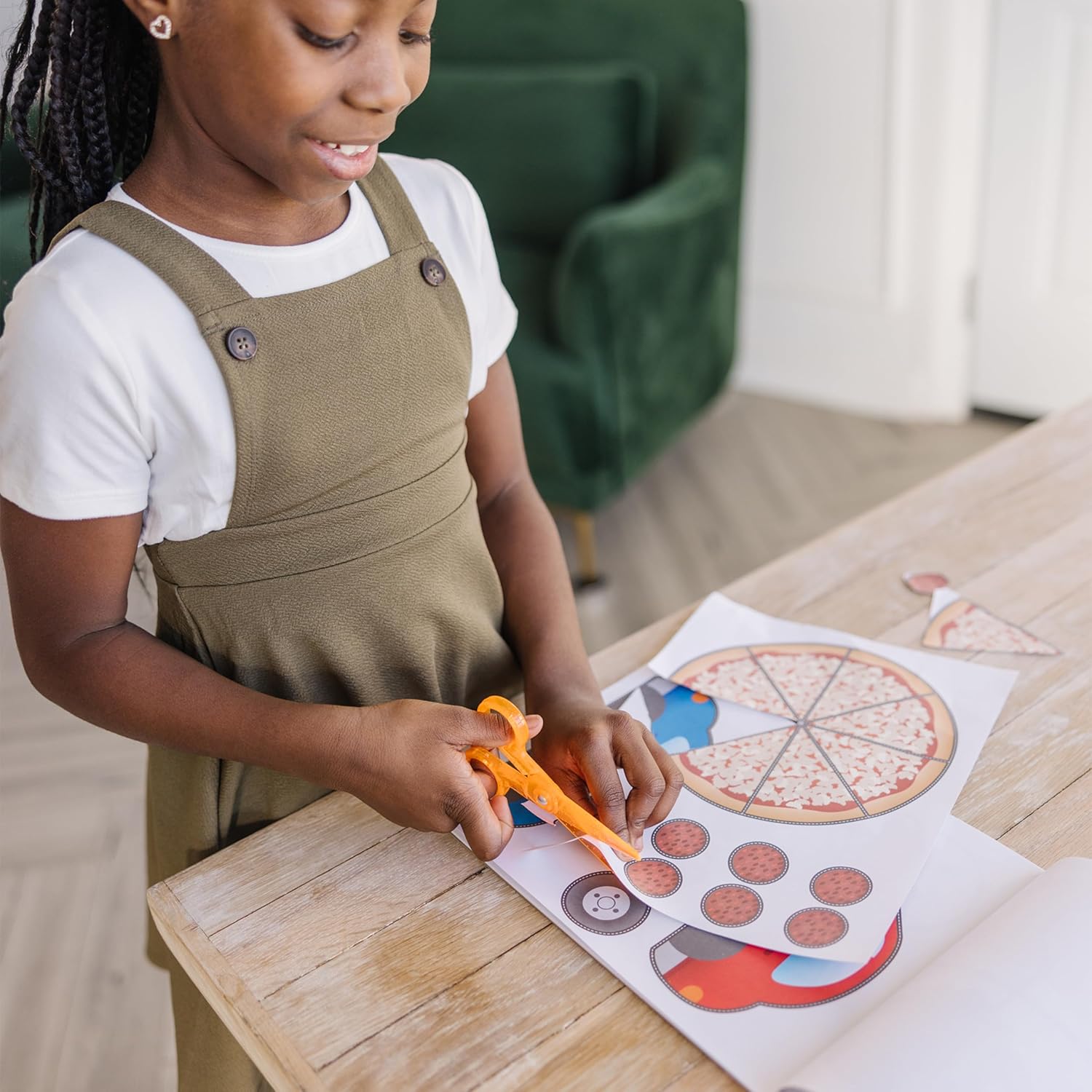 Scissor Skills Activity Book with Pair of Child Safety Scissors