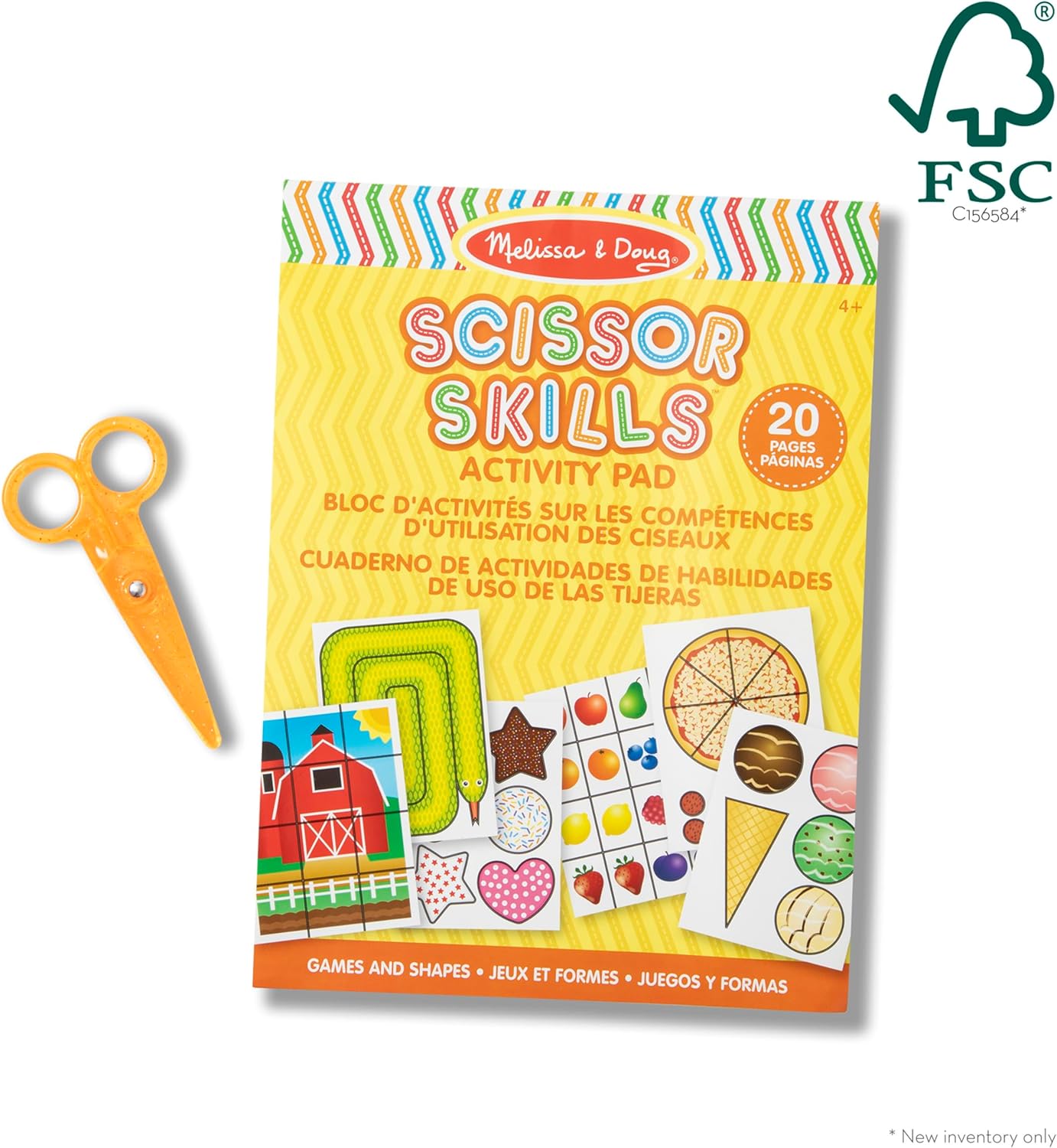 Scissor Skills Activity Book with Pair of Child Safety Scissors