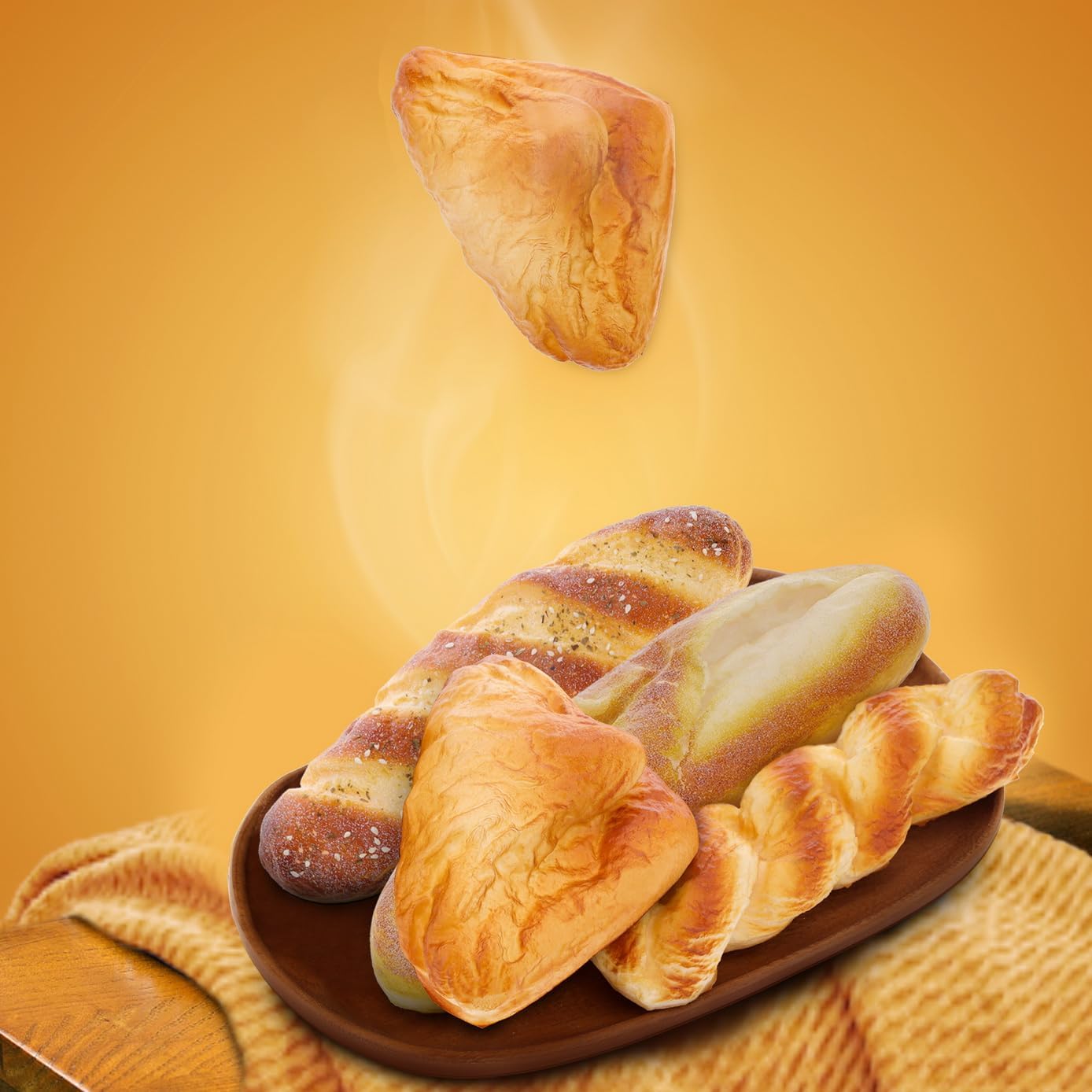 4 Pack Artificial French Bread Set