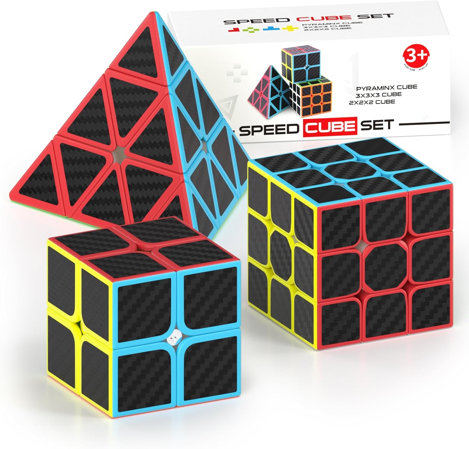 Vdealen Speed Cube Set, 2x2x2 3x3x3 Pyramid Set