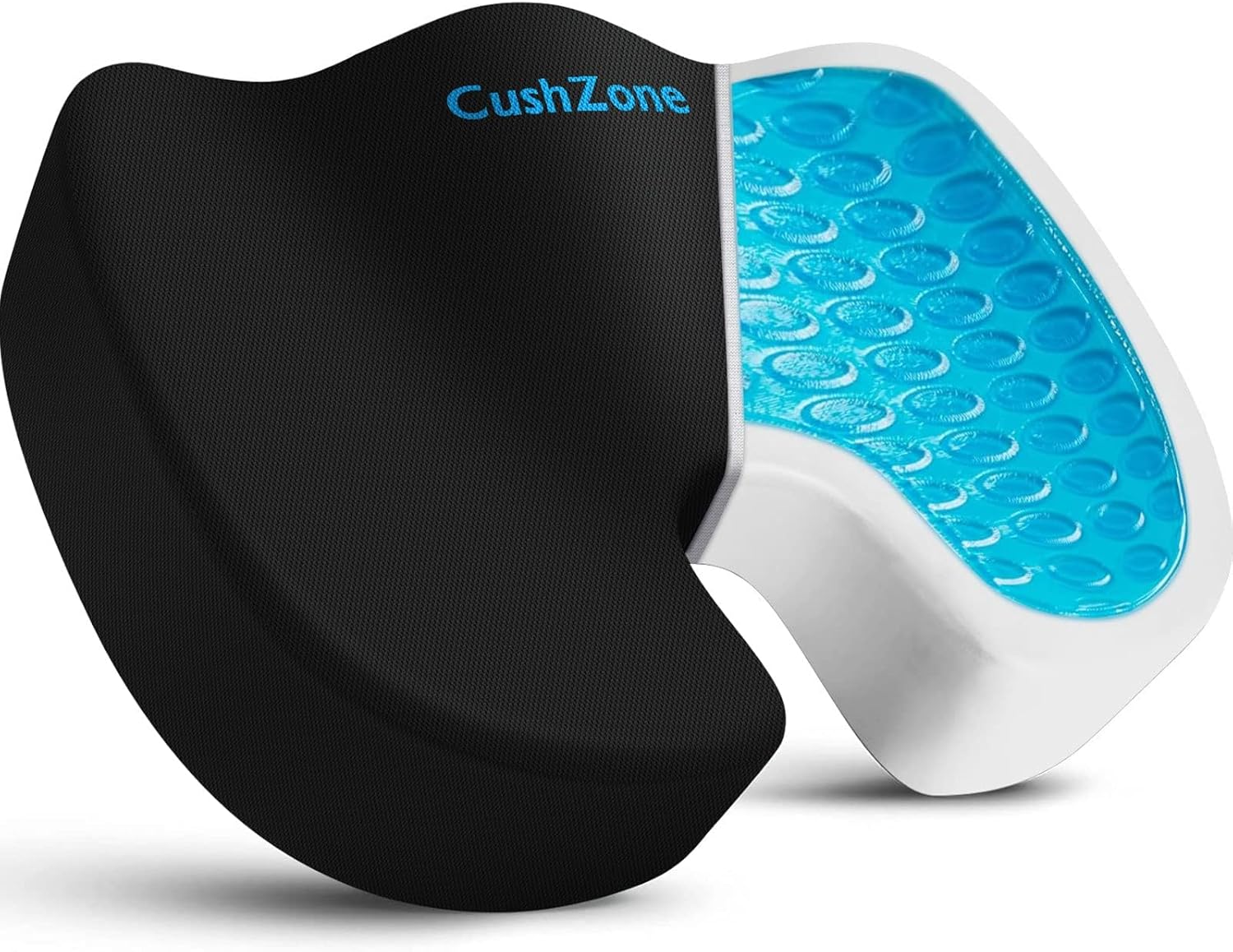 Office Chair Cushion, Cooling Gel Enhanced Memory Foam Cushion for Long Time Sitting - Back, Sciatica, Tailbone, Tailbone Pain Relief Pillow - Designed for office chairs, gaming chairs and car seats.