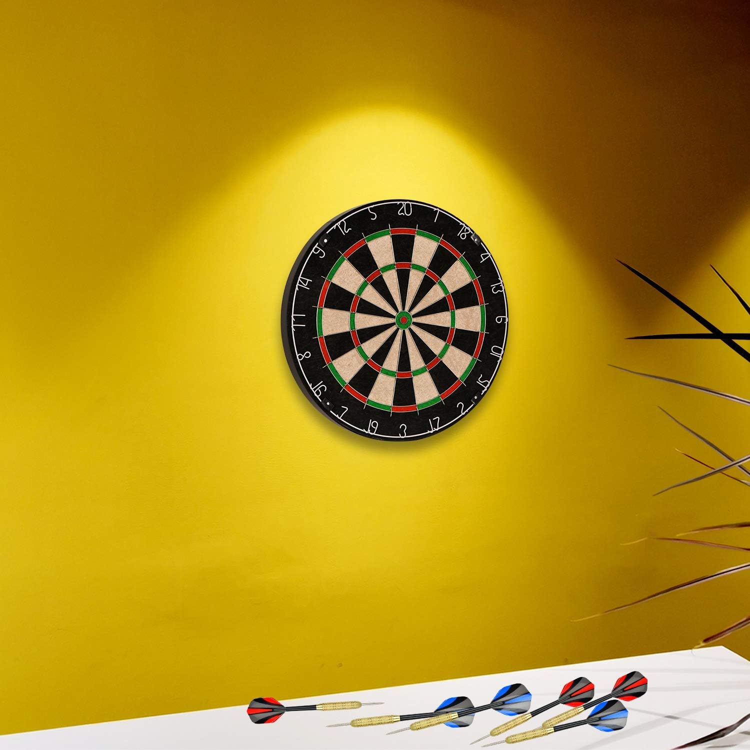 17.7x1.5 Dartboard, 12 Steel Tip Darts
