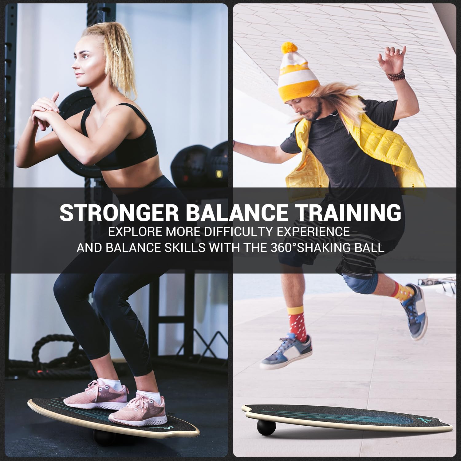 7-Pattern Swing Board with Rollers & Ball
