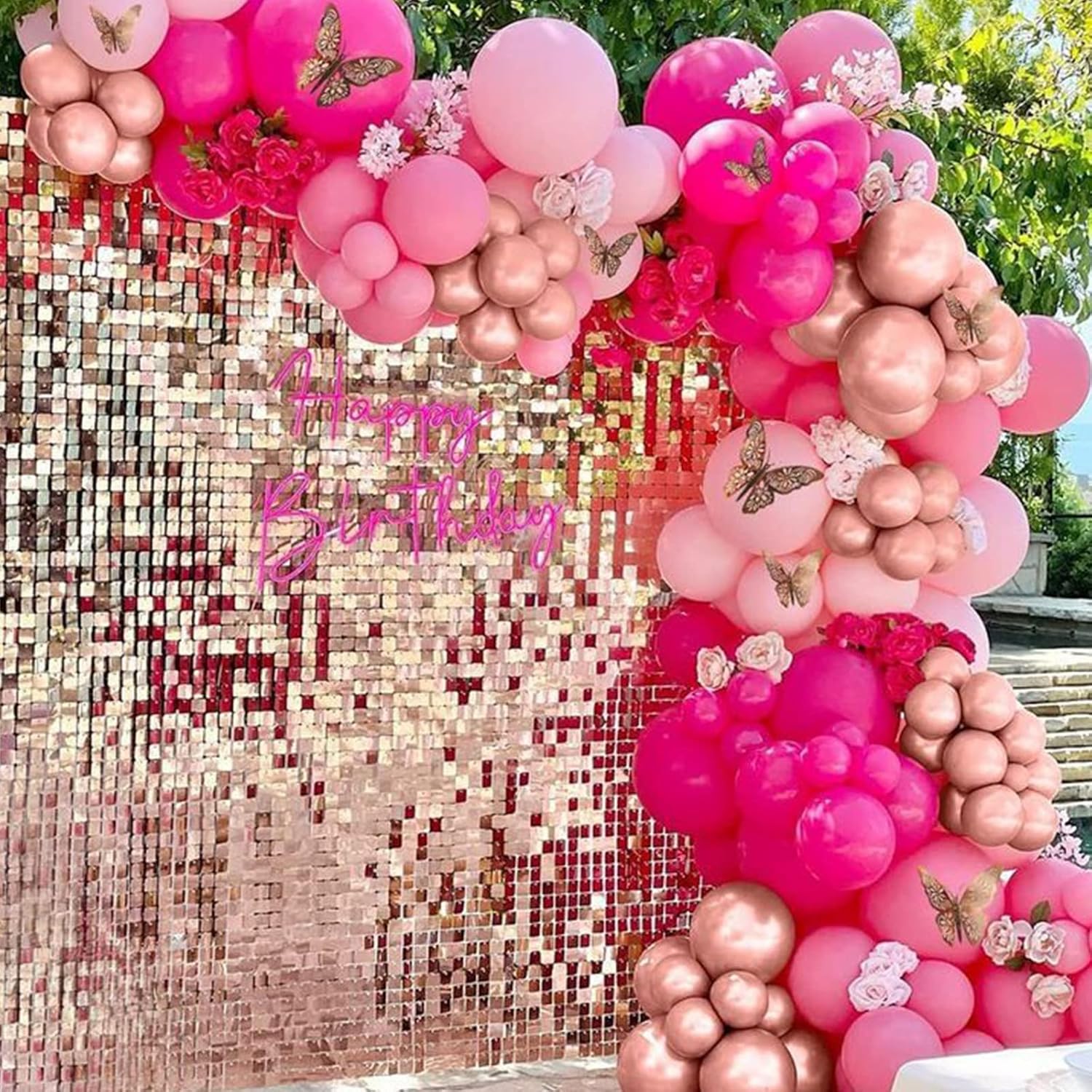 Peach Balloons, Garland Arch