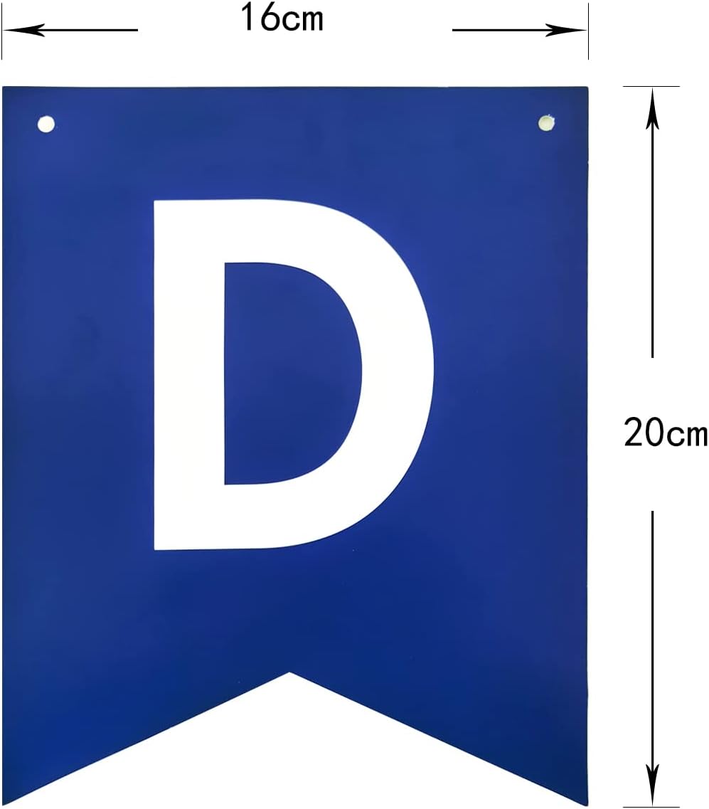 Navy Blue Birthday Banner