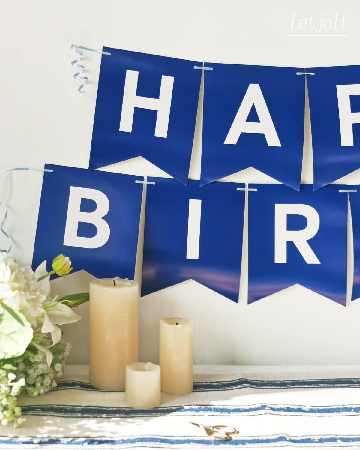 Navy Blue Birthday Banner