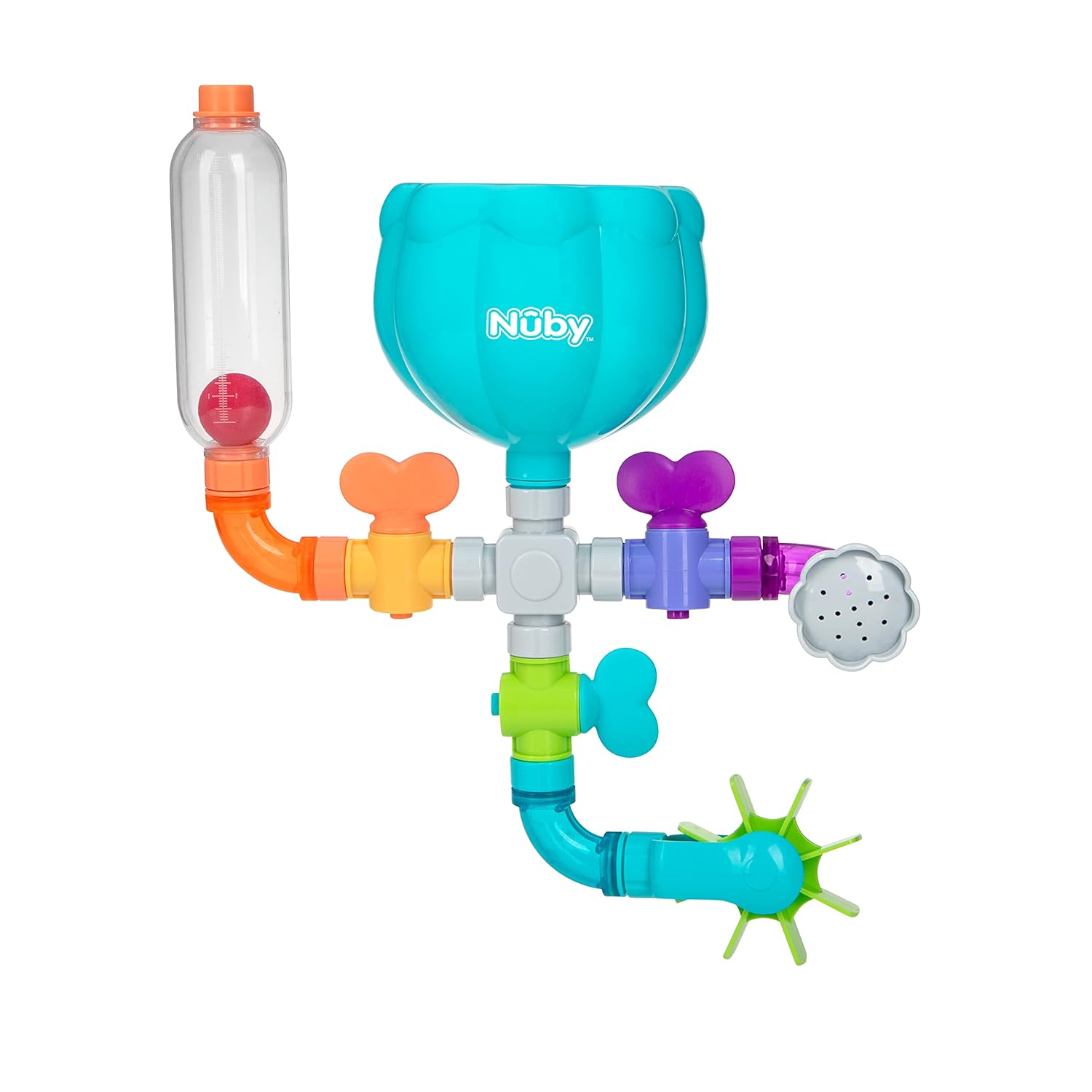 Nuby Wacky Waterworks Pipeline Bath Toys, Interactive Baby Bathtub Toys