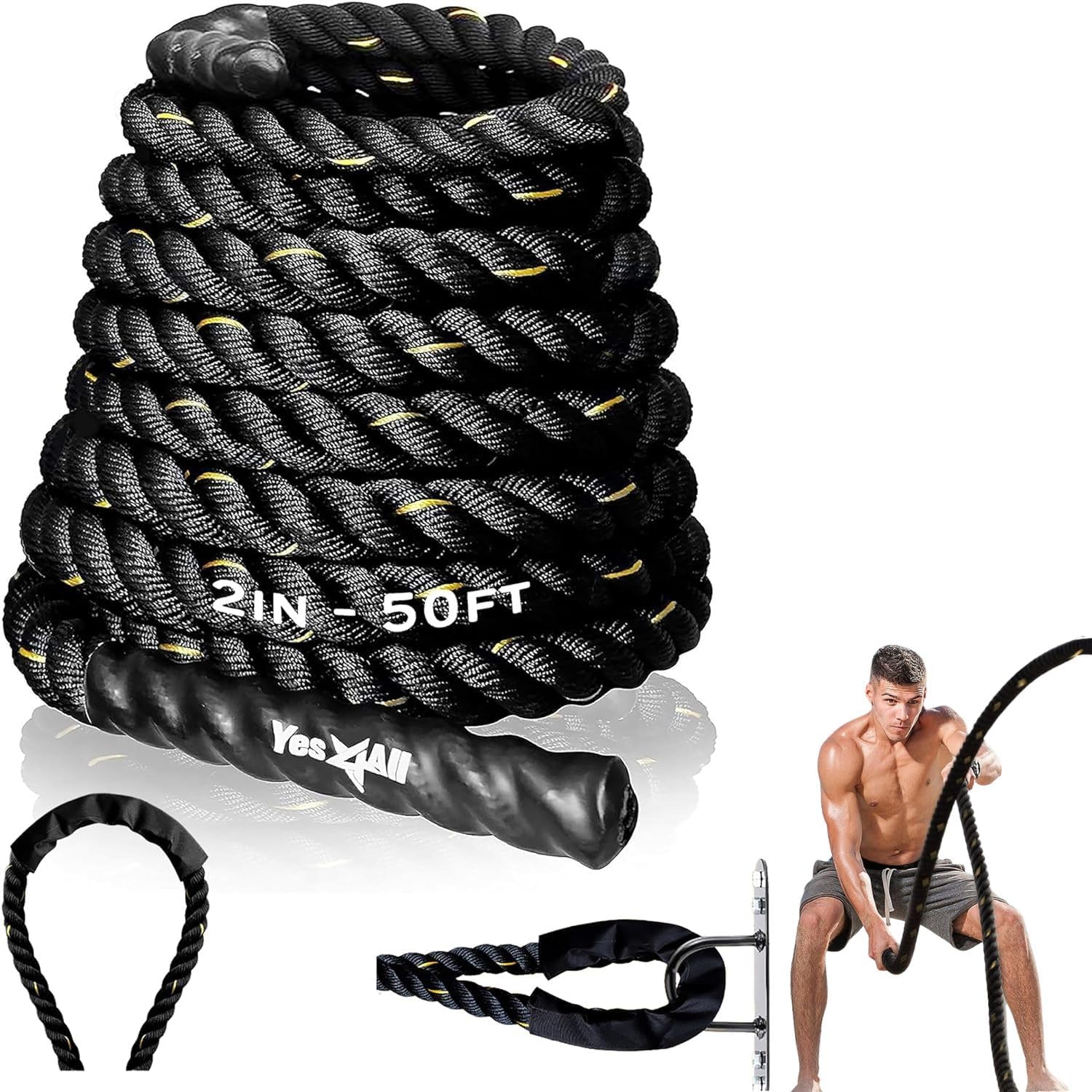 1.5/2 inch Battle Rope Protective Sleeve