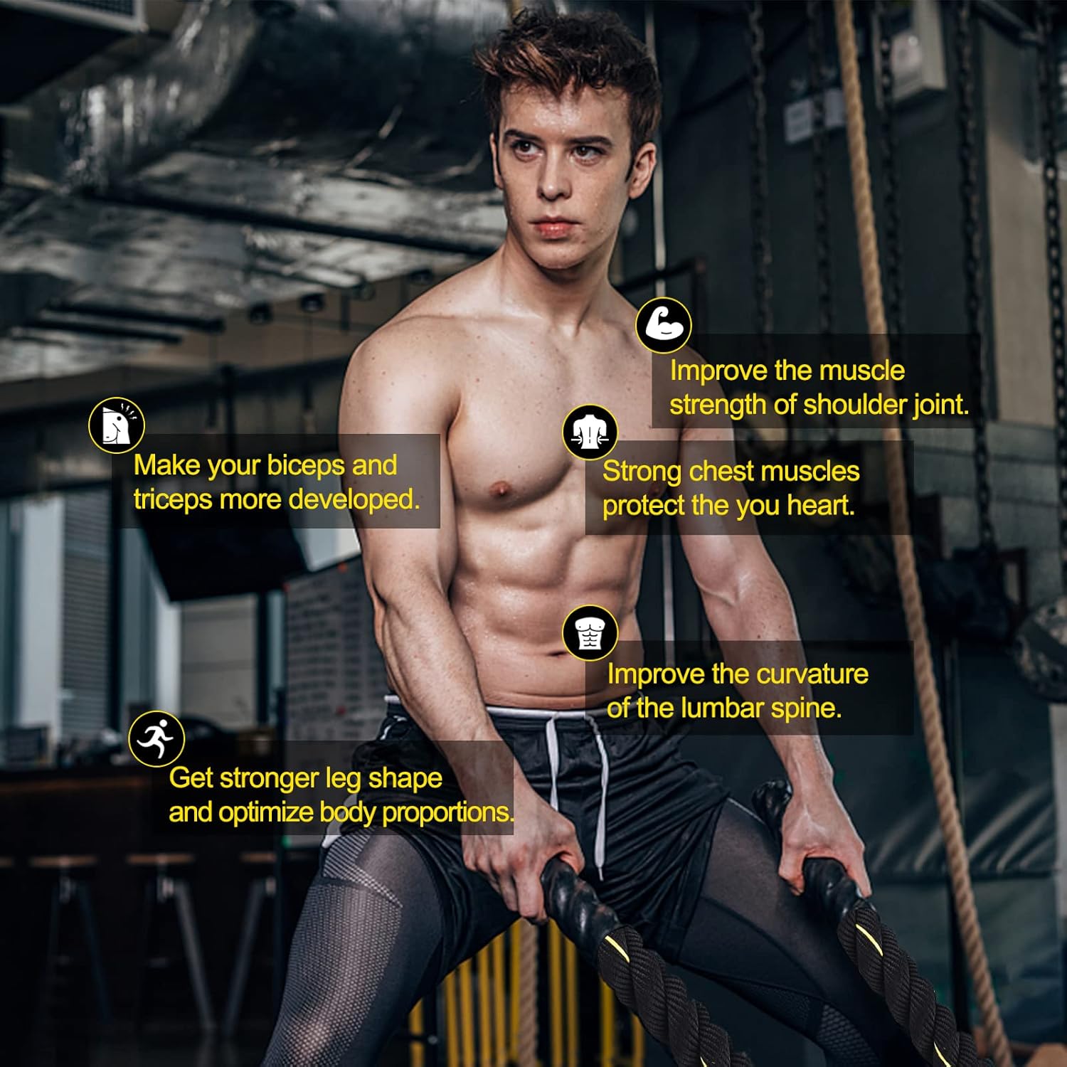 Battle Rope Kit Steel Anchors