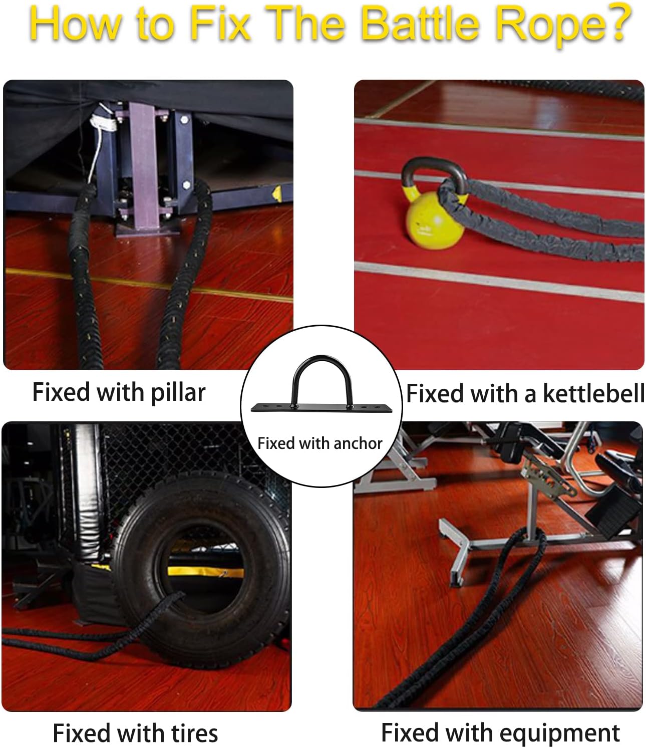 Battle Rope Kit Steel Anchors