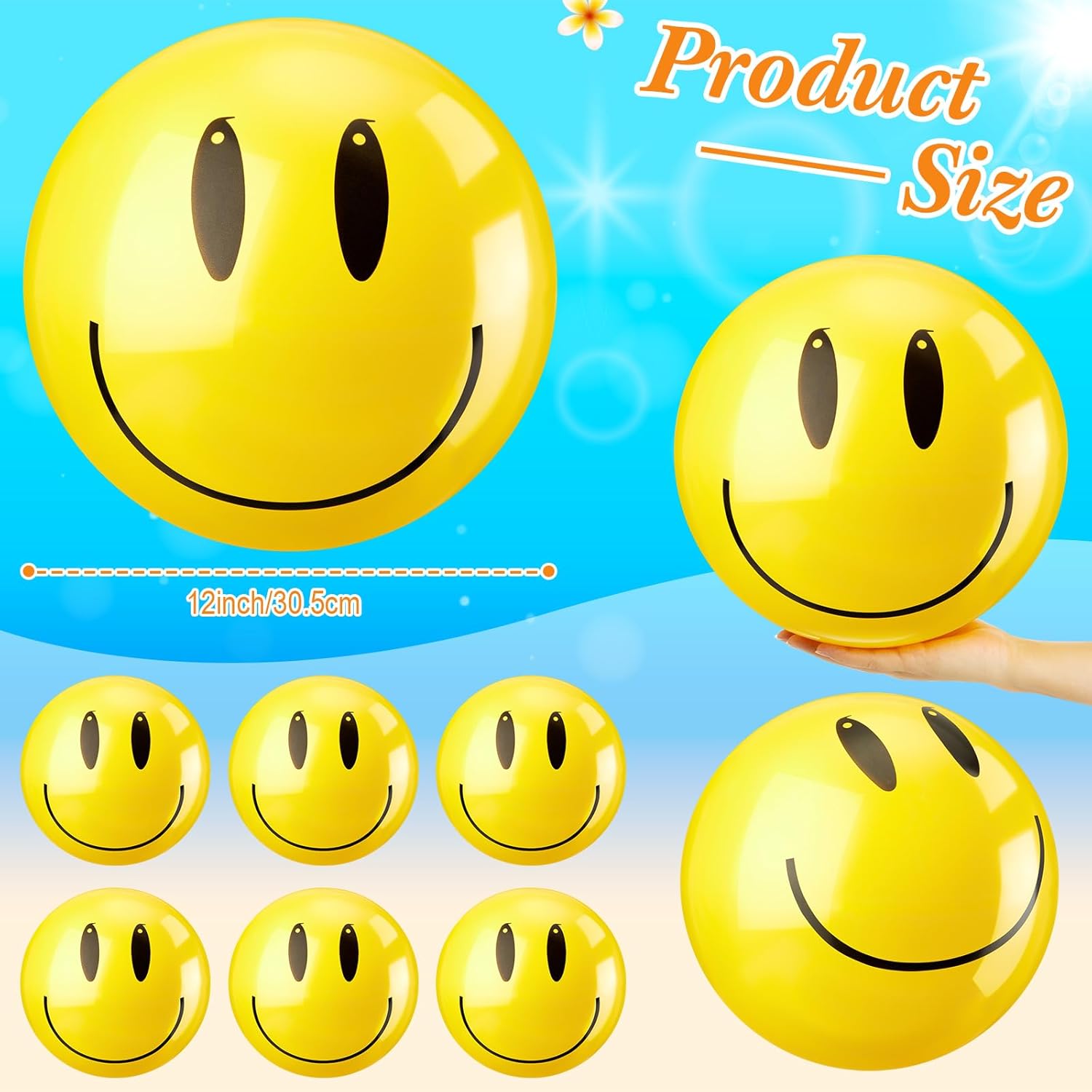 48 cm Smile Inflatable Beach Balls