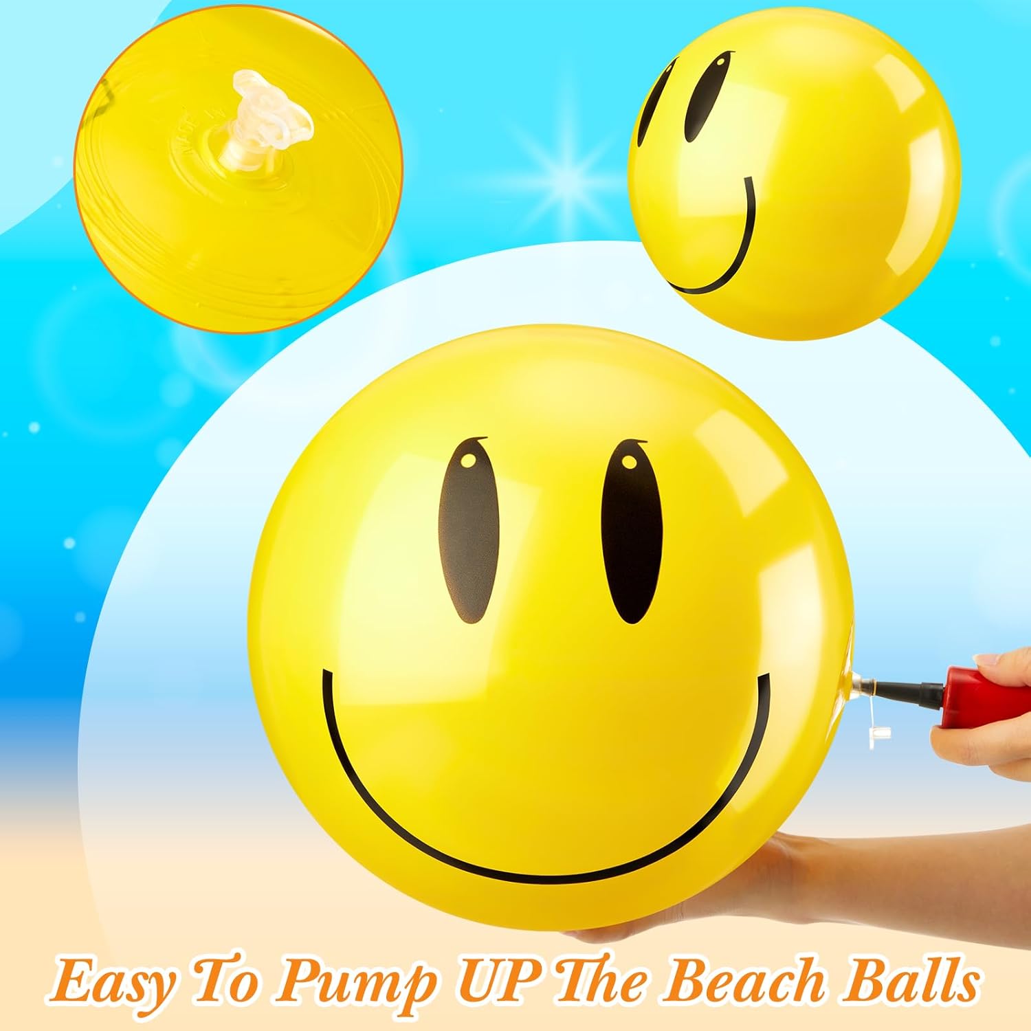 48 cm Smile Inflatable Beach Balls