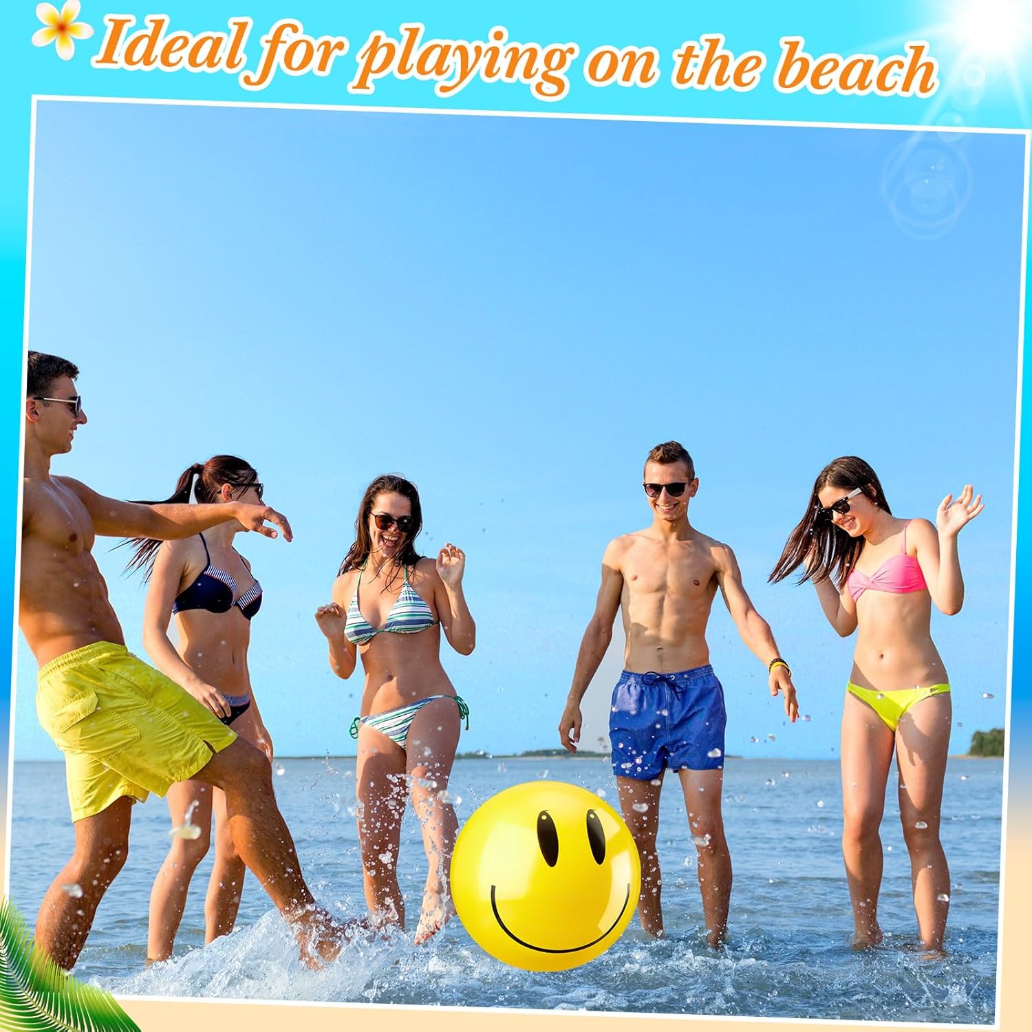 48 cm Smile Inflatable Beach Balls