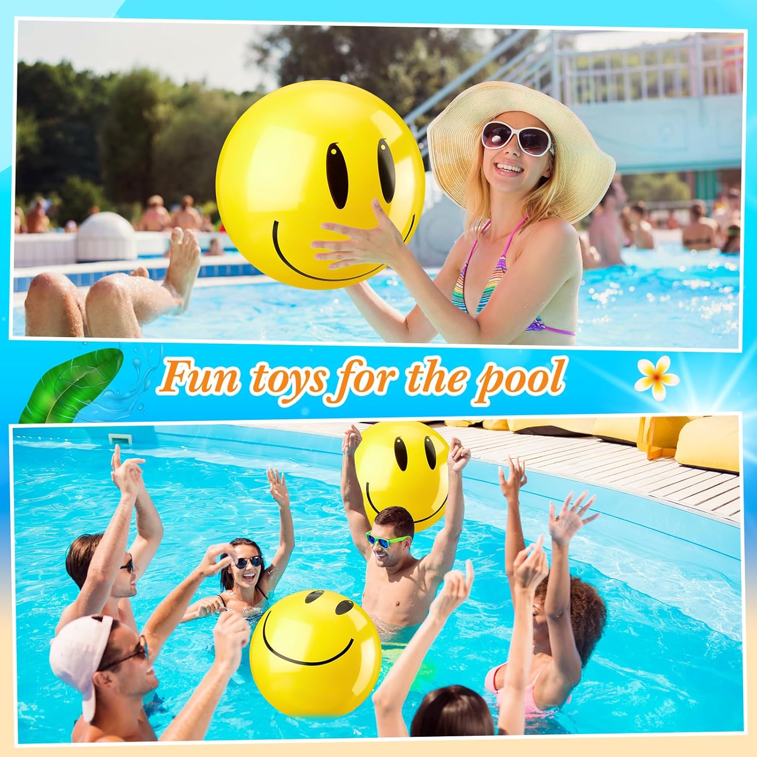 48 cm Smile Inflatable Beach Balls