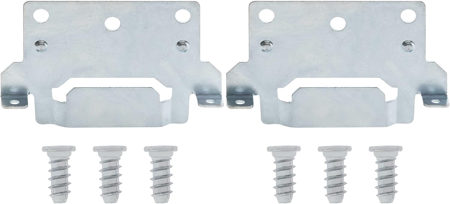 2 pcs #711 Bolt-On Hooks Bed Frame Conversion Bracket w/Hardware Hook Plate,Headboard Hook Set,Bed Rail Hooks,Bed Frame Brackets