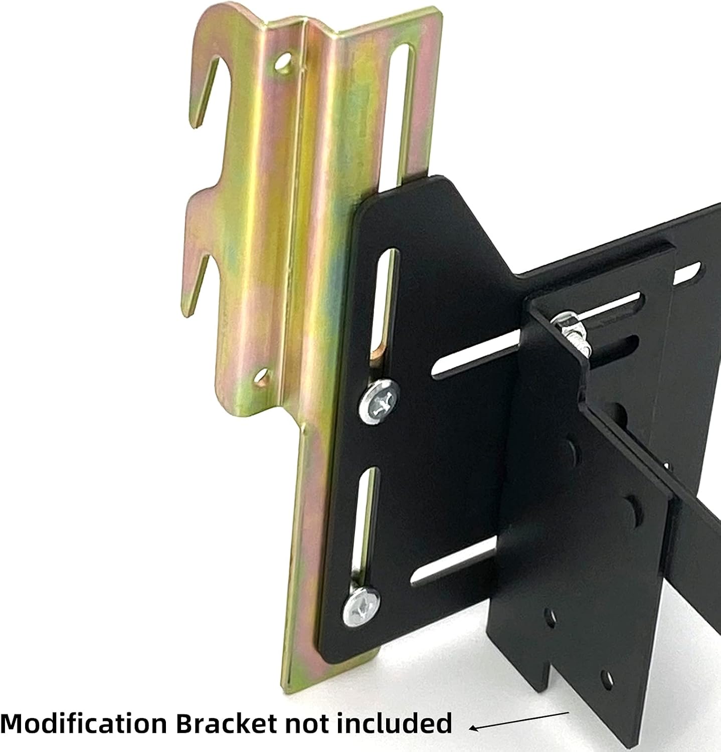 2 pcs #711 Bolt-On Hooks Bed Frame Conversion Bracket w/Hardware Hook Plate,Headboard Hook Set,Bed Rail Hooks,Bed Frame Brackets