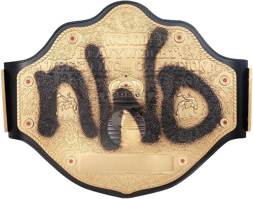 Authentic Wear NWO Painted WCW Championship Replica Title Belt Gold/Black