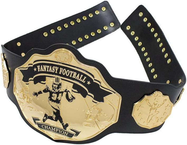 46" Undisputed Fantasy Football Championship Belt, Black/White