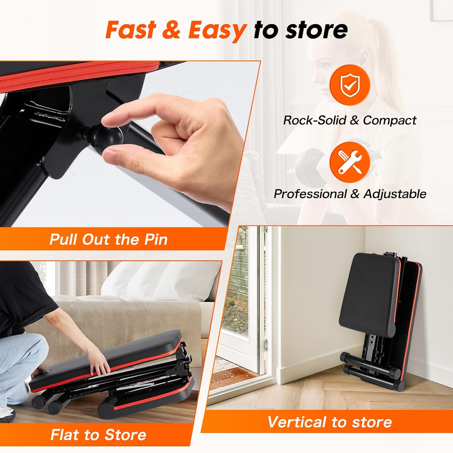 Adjustable Weight Bench for Home Gym