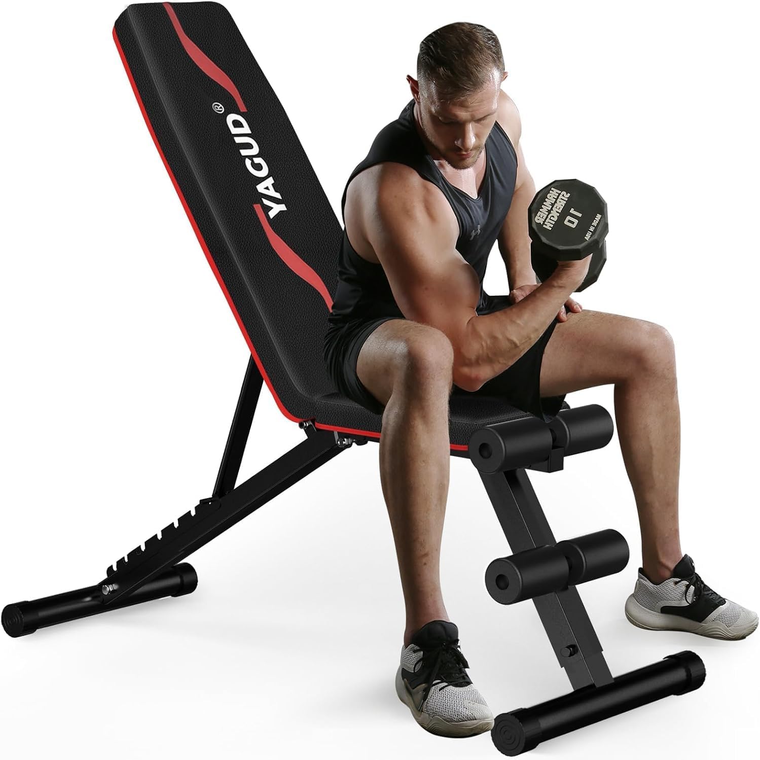 Weight Bench Press with Leg Extensions