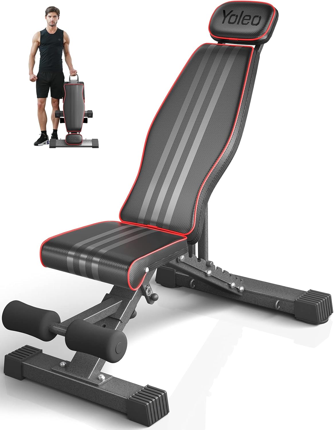 Weight Bench with Heavy Duty Leg Extensions