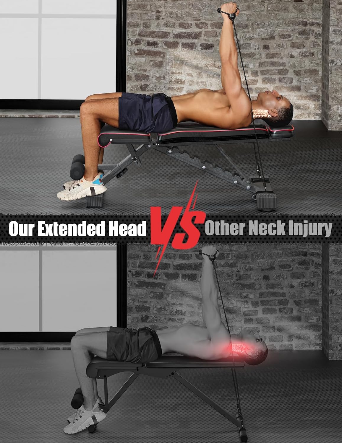 Weight Bench with Heavy Duty Leg Extensions