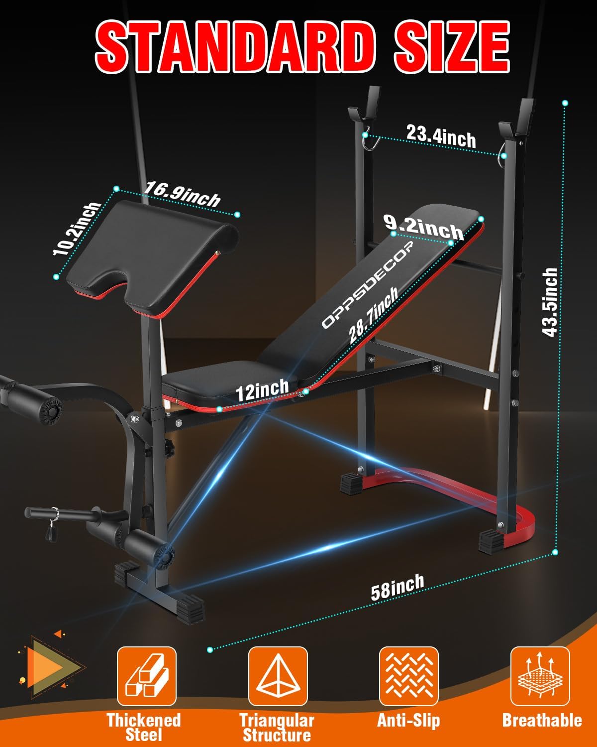 Professional Heavy Duty Fitness Bench
