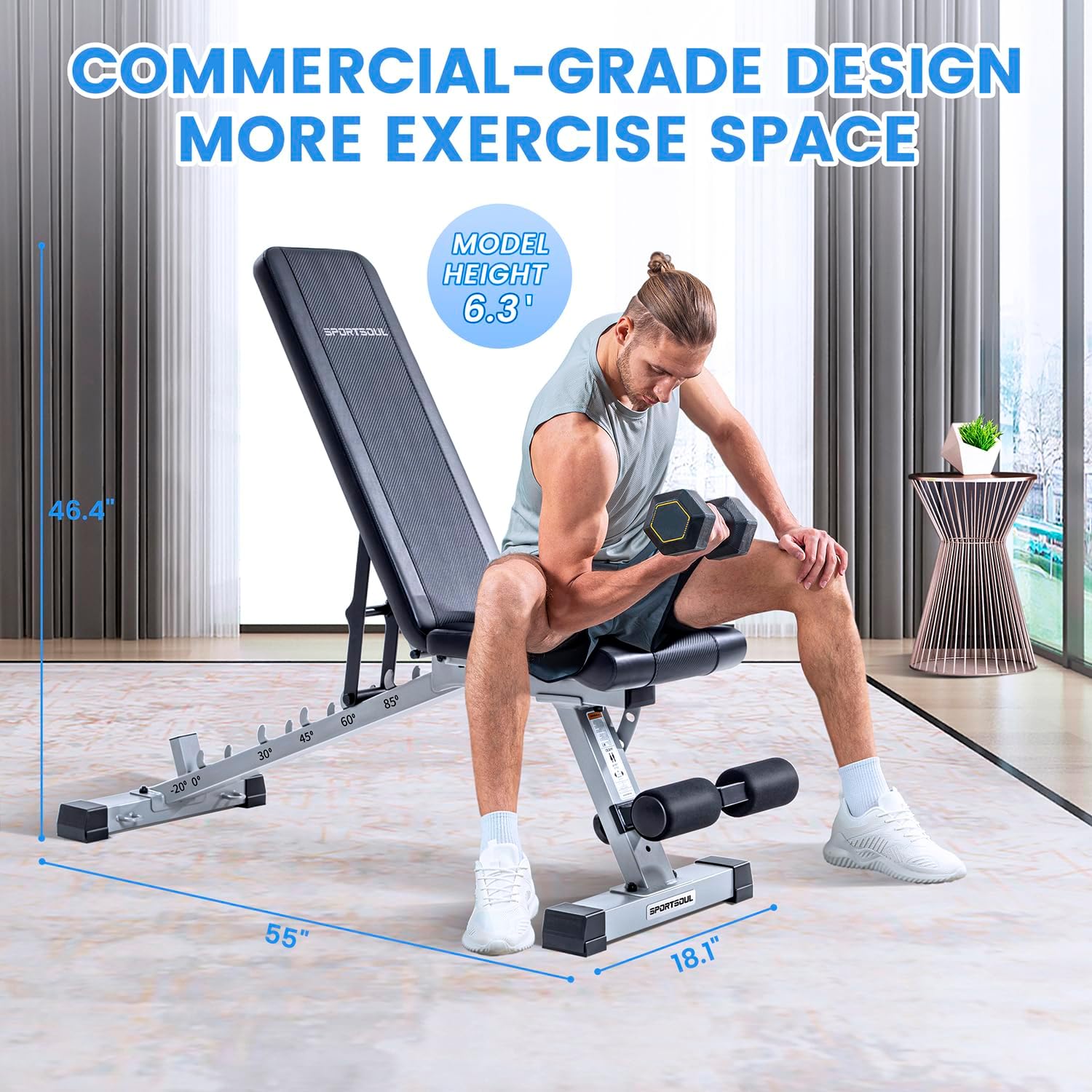 Heavy Duty Adjustable Weight Bench