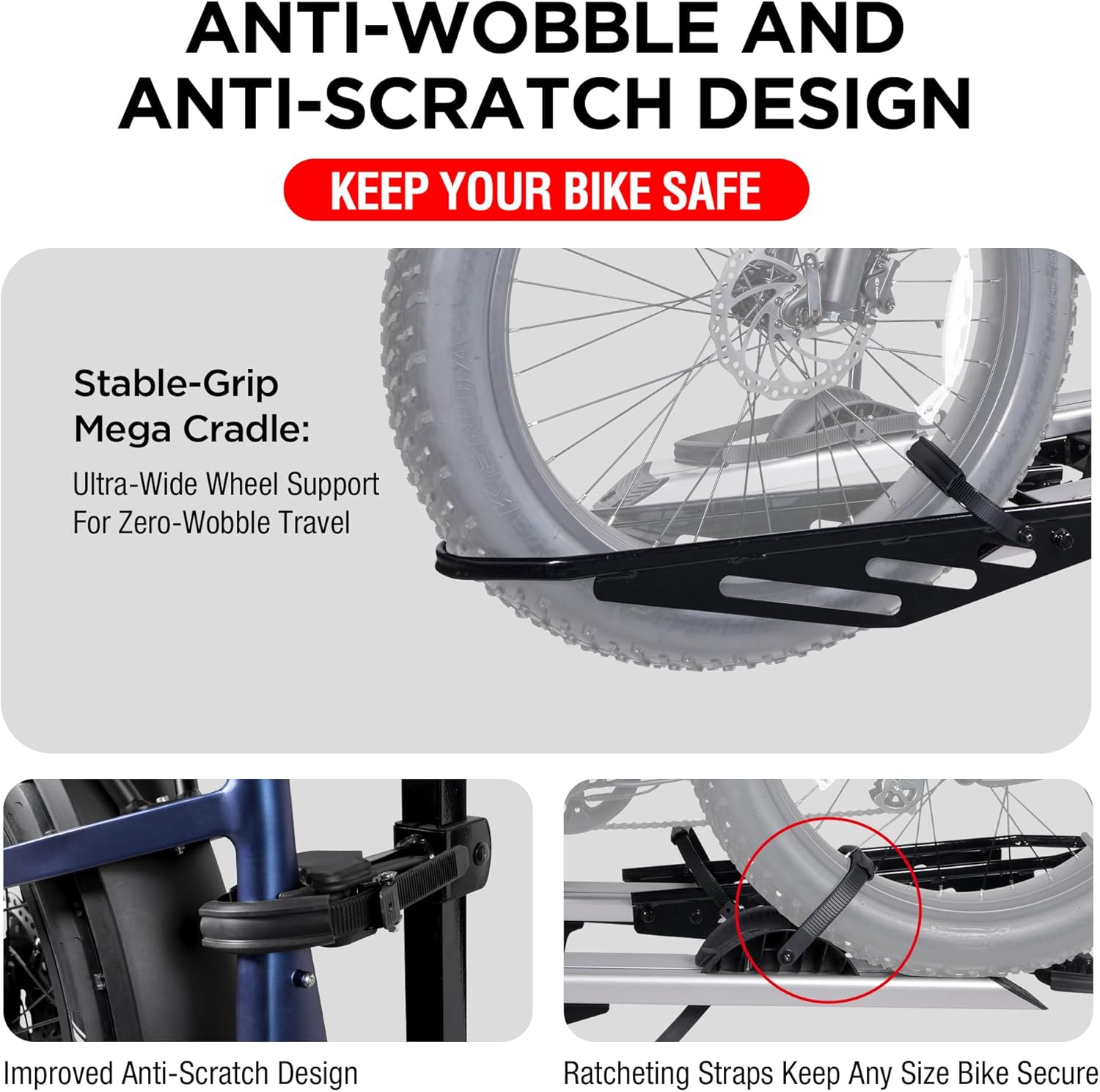 200 lbs HiMount Bike Rack with Ramp, Fits 2 E-Bikes