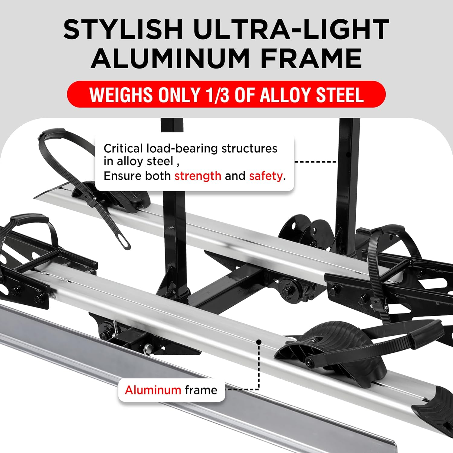 200 lbs HiMount Bike Rack with Ramp, Fits 2 E-Bikes