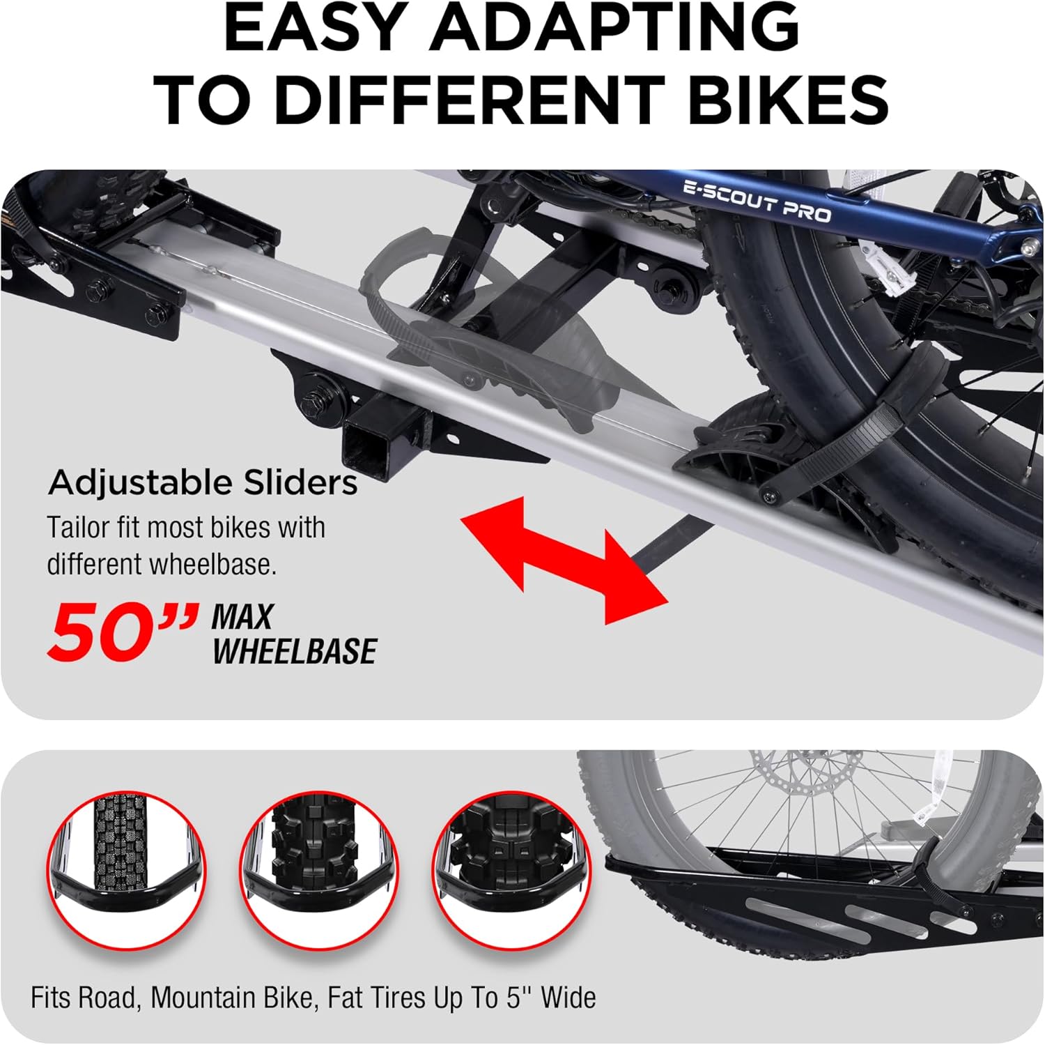 200 lbs HiMount Bike Rack with Ramp, Fits 2 E-Bikes