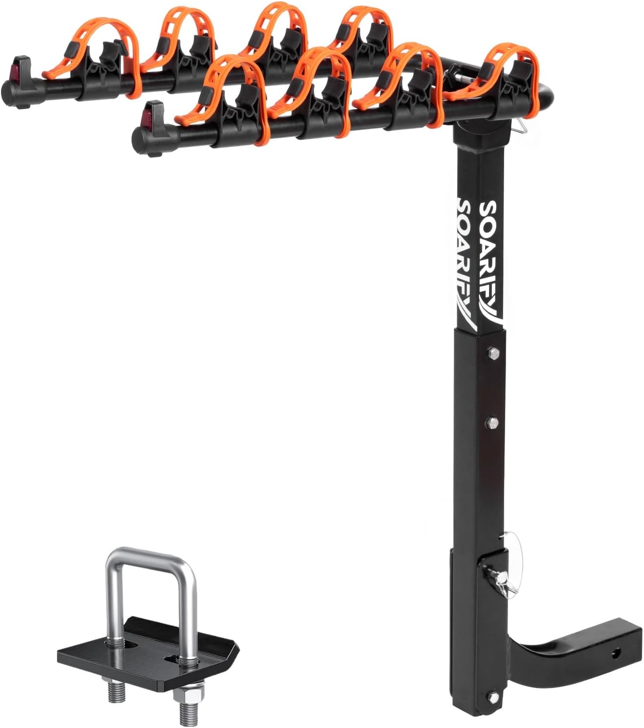 Hitch Bike Rack, 4 Bike Capacity, 150 lb Load, Tilt Release