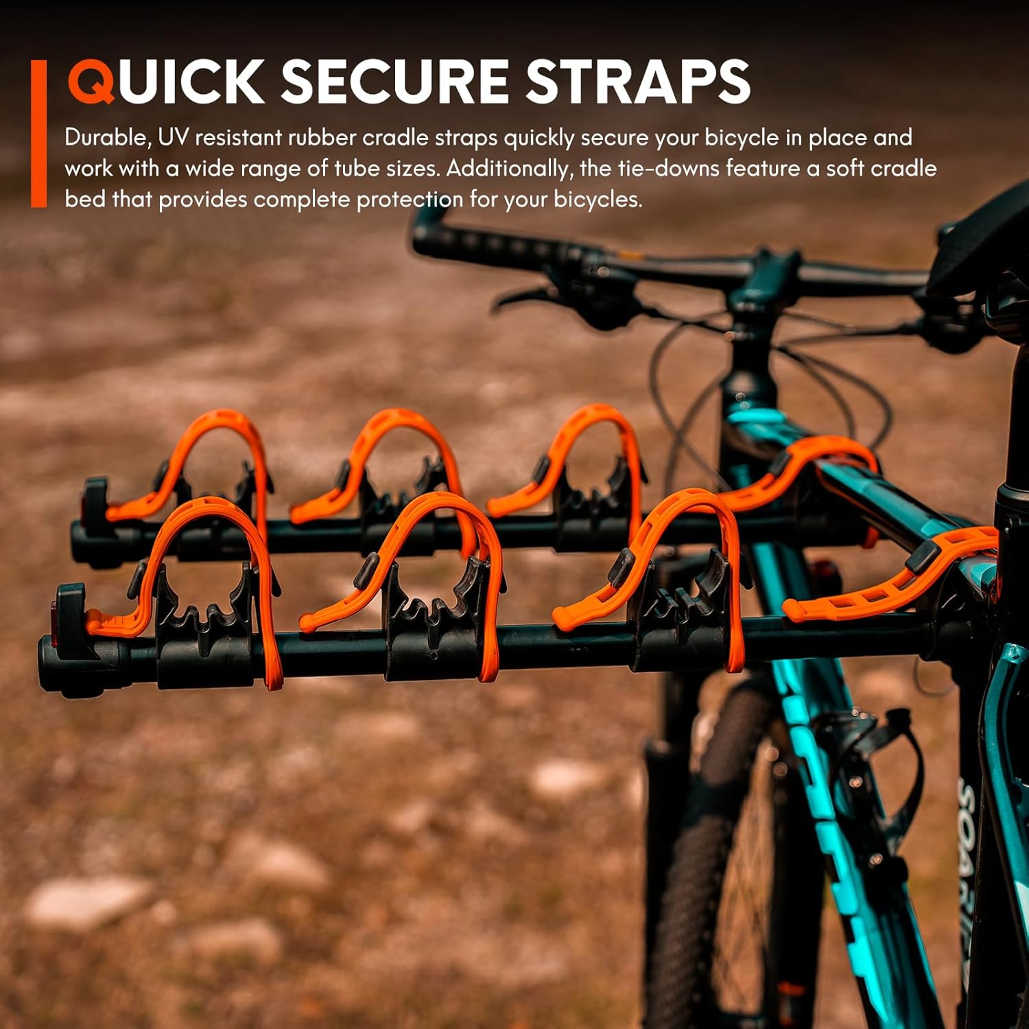 Hitch Bike Rack, 4 Bike Capacity, 150 lb Load, Tilt Release