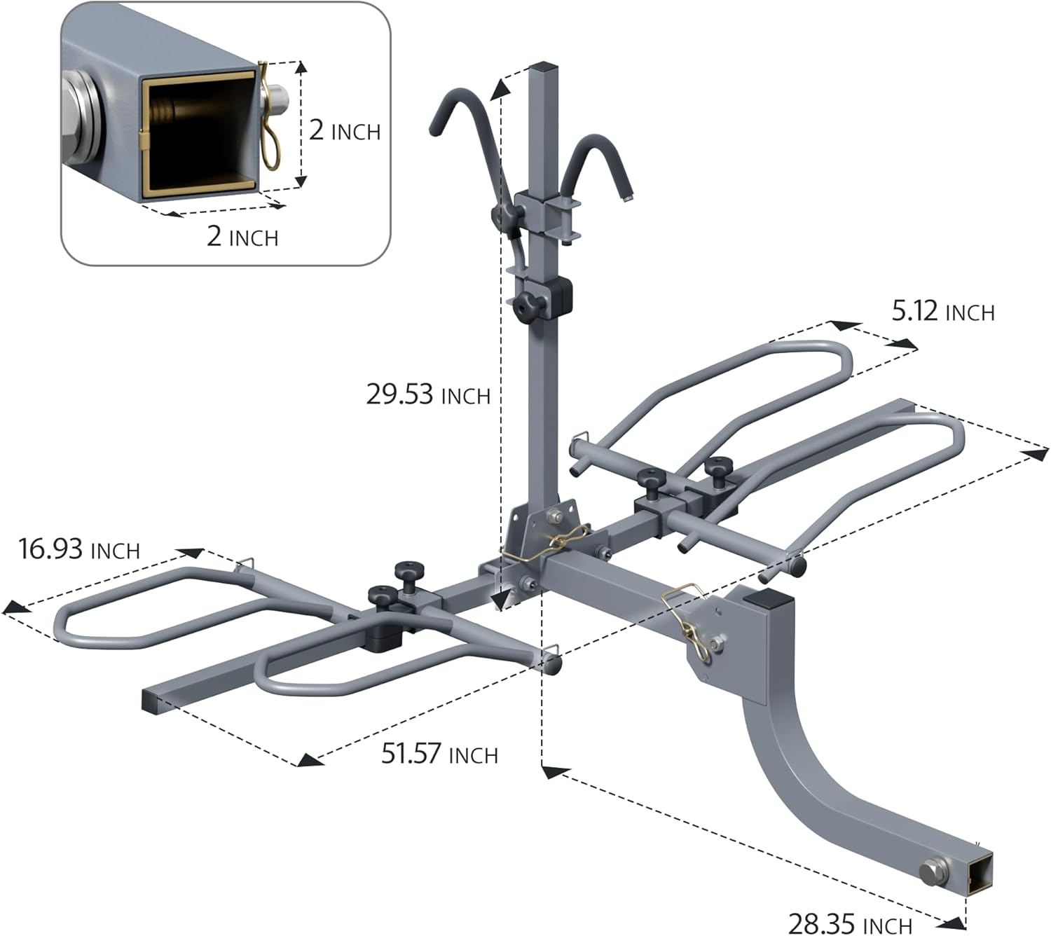 Smart Tilt Bike Rack, Foldable 2 Bike