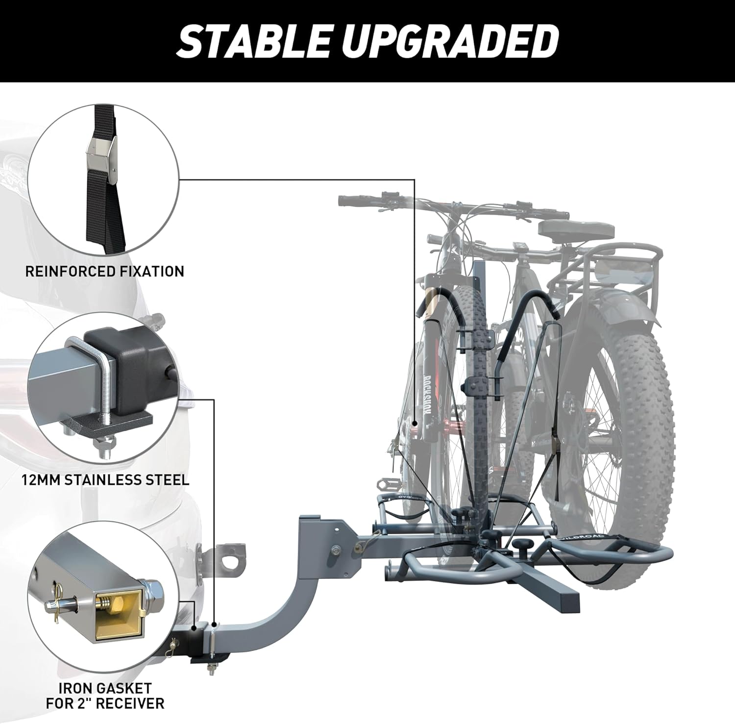 Smart Tilt Bike Rack, Foldable 2 Bike