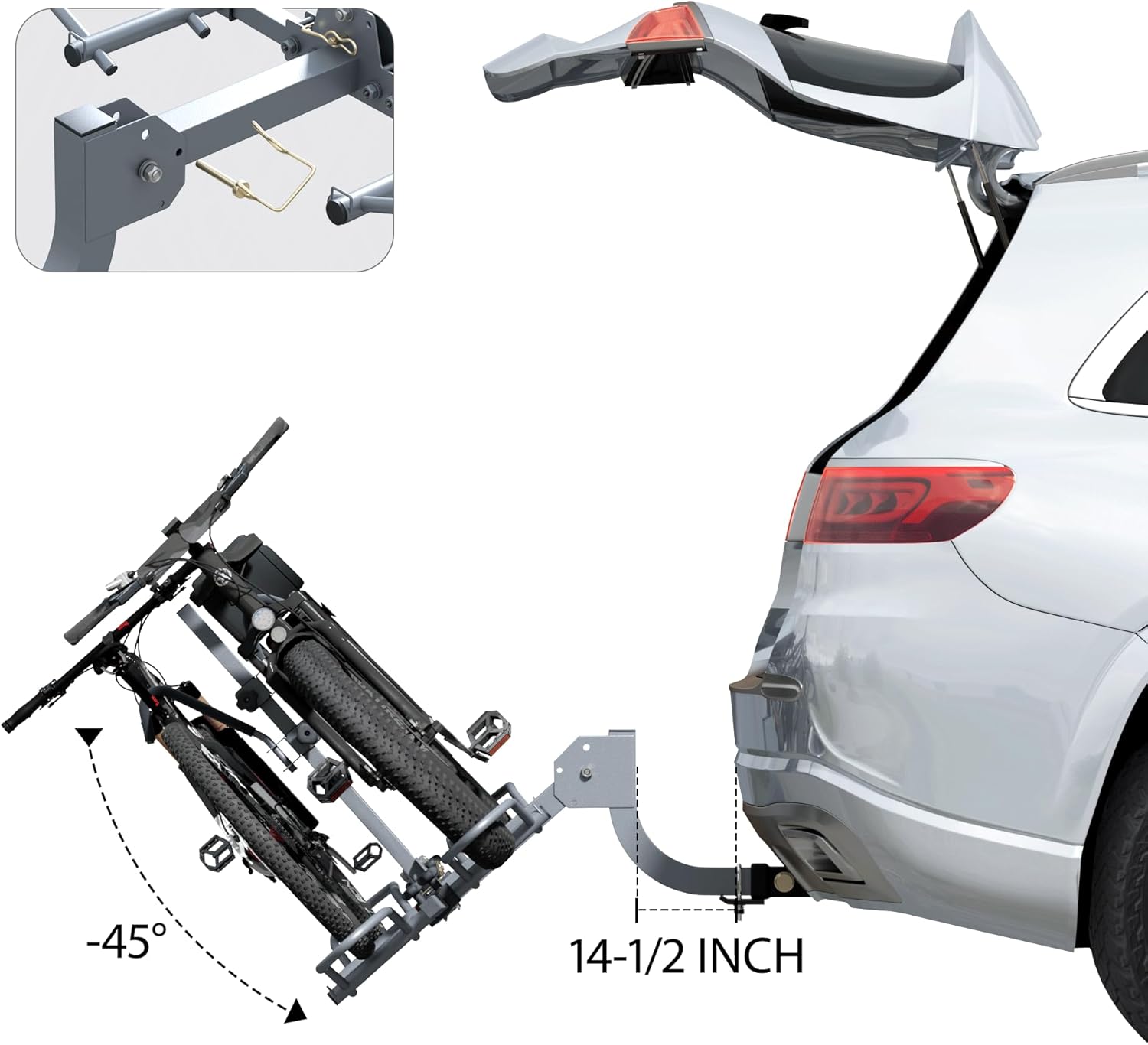 Smart Tilt Bike Rack, Foldable 2 Bike