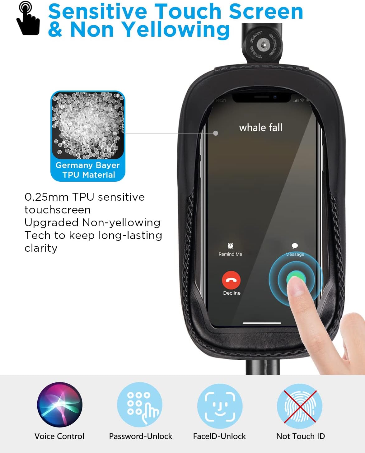 Hard Case Bike Bag, Phone Holder