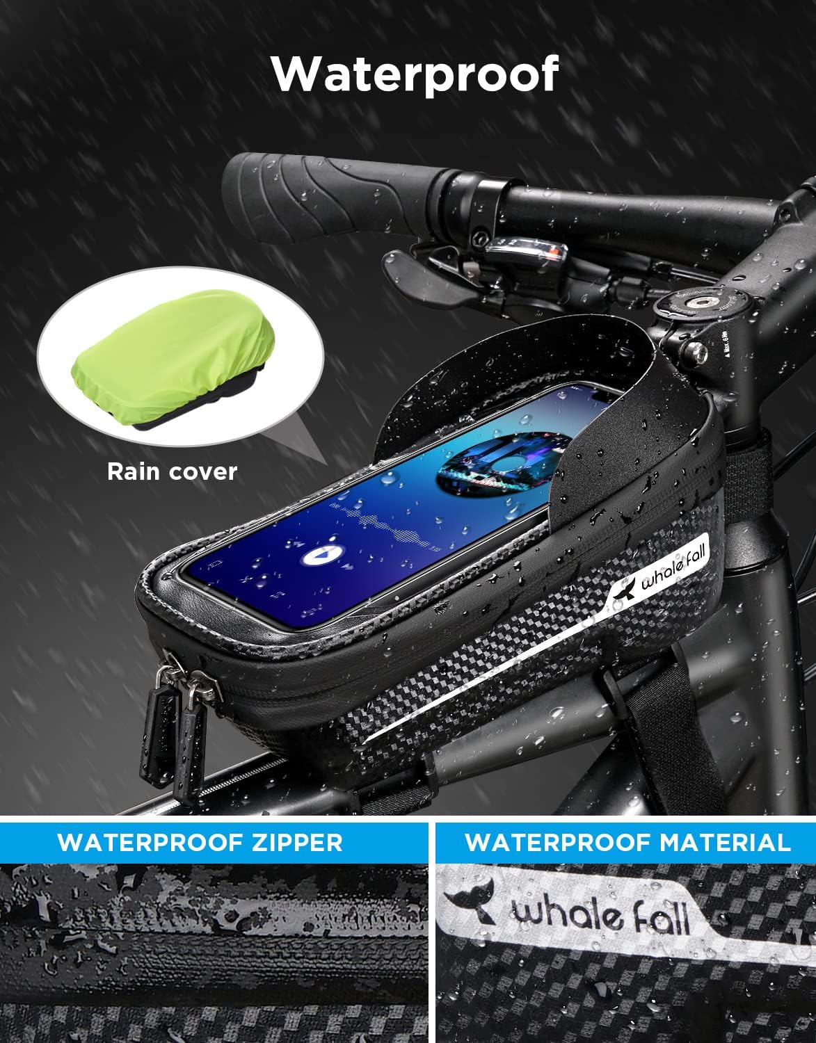 Hard Case Bike Bag, Phone Holder