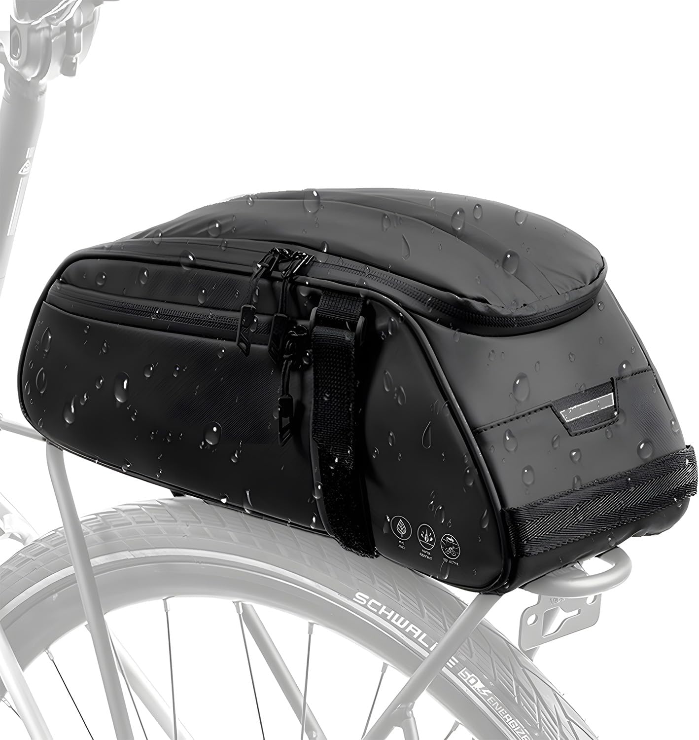 Reflective Rear Rack Bag, 8L Trunk Bag