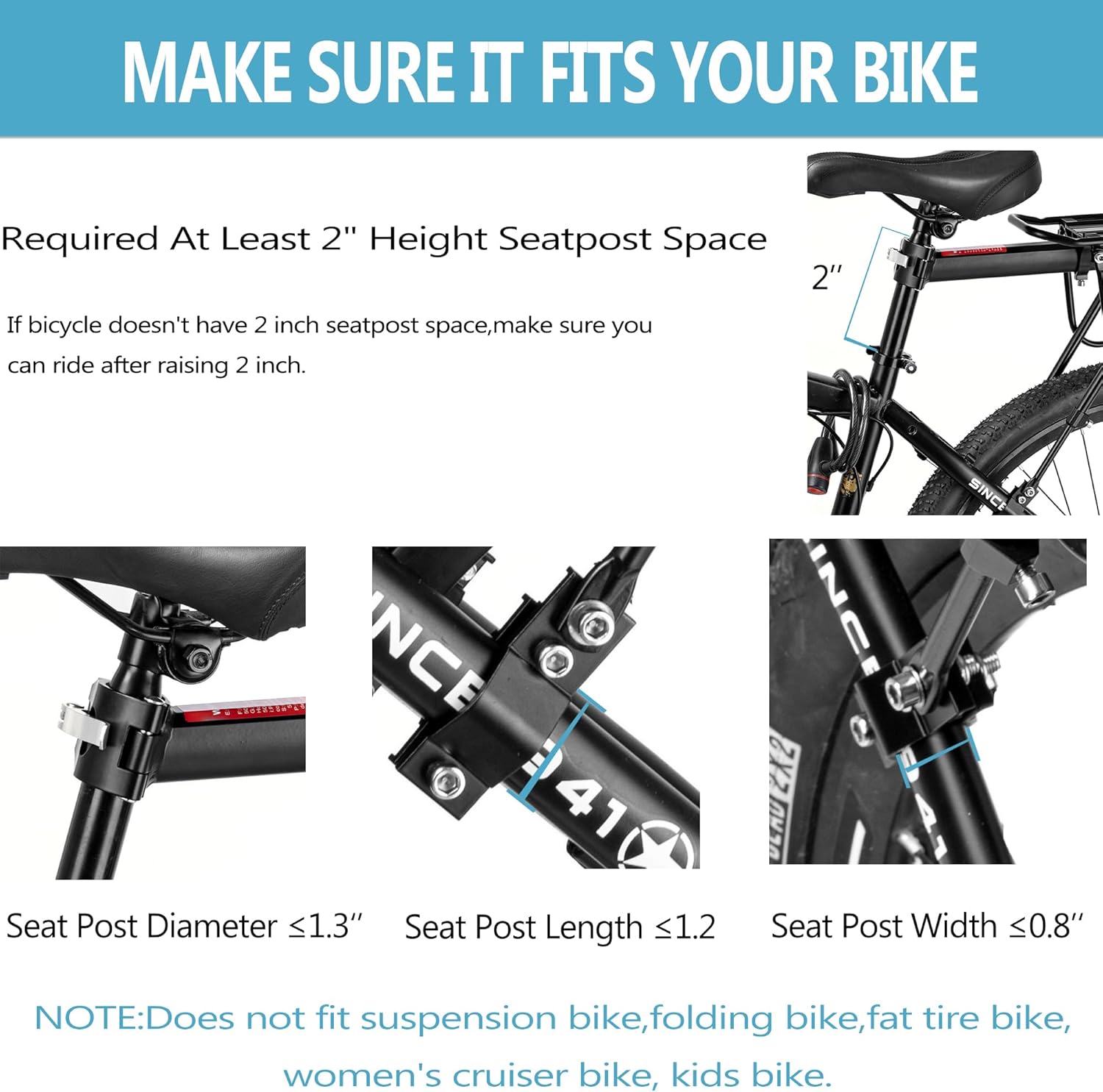 Rear Bicycle Carrier, Universal Travel Rack