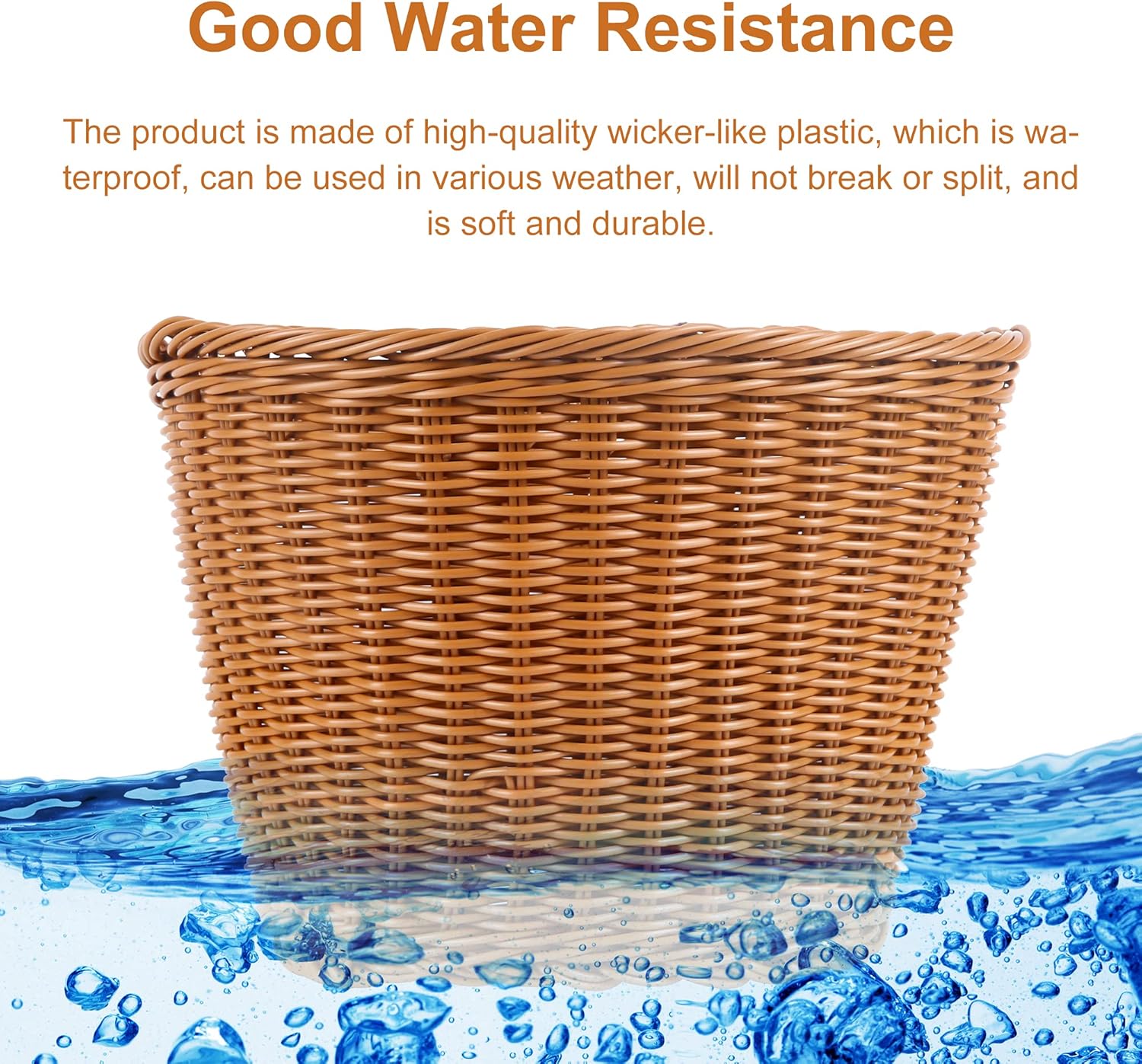 Woven Plastic Front Basket